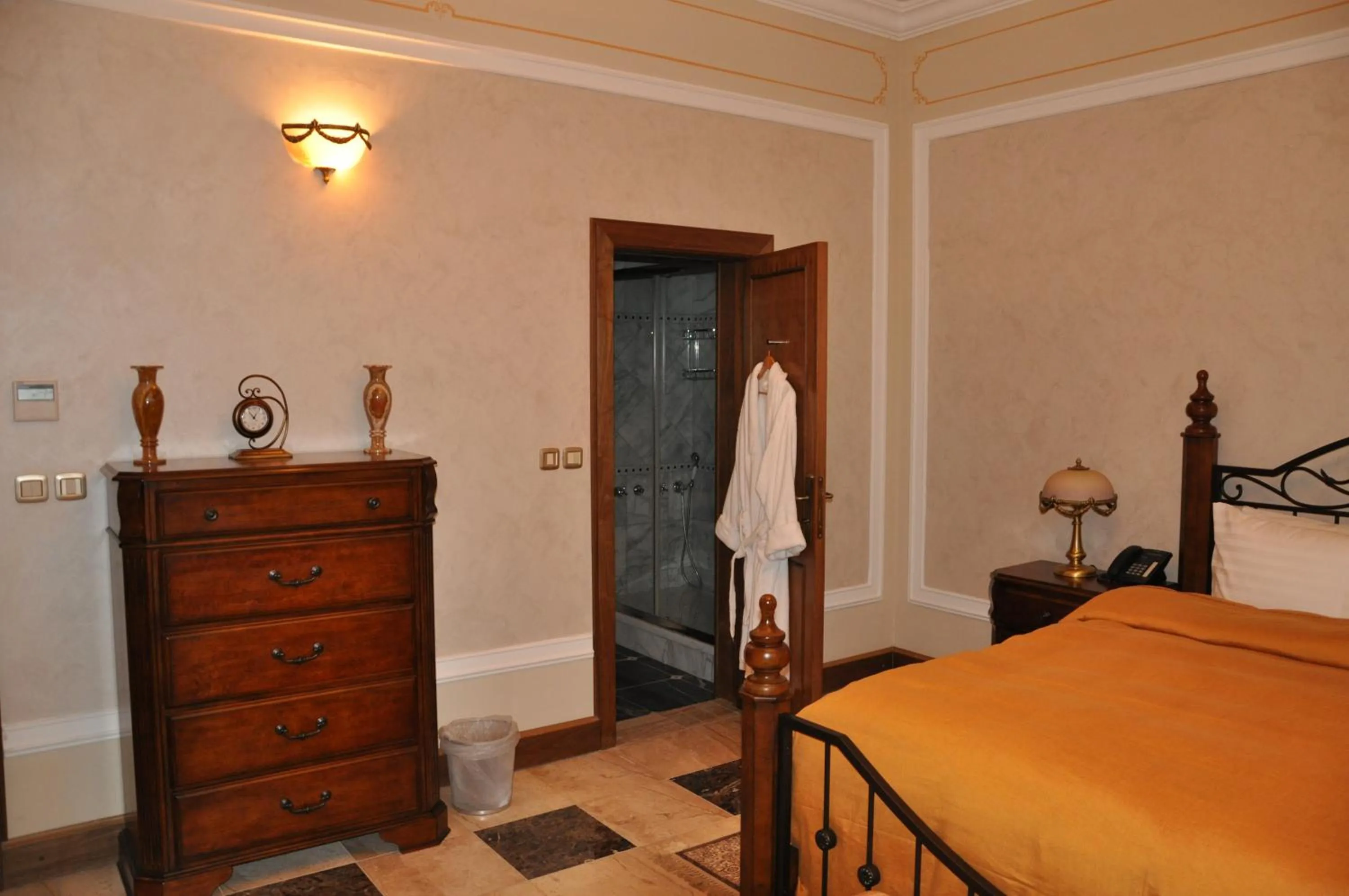 Decorative detail, Bed in Russian Pilgrim Residence