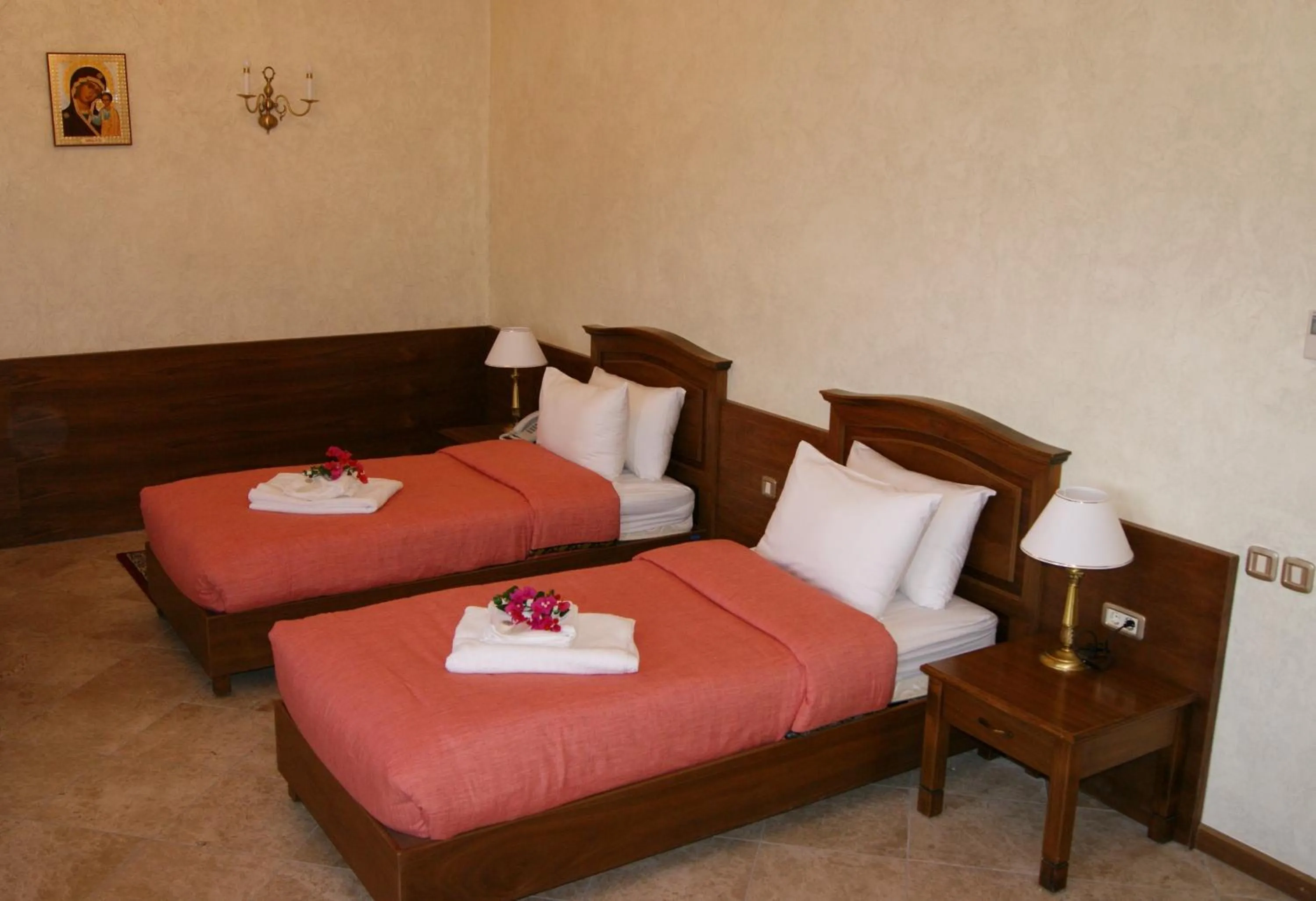 Bed in Russian Pilgrim Residence