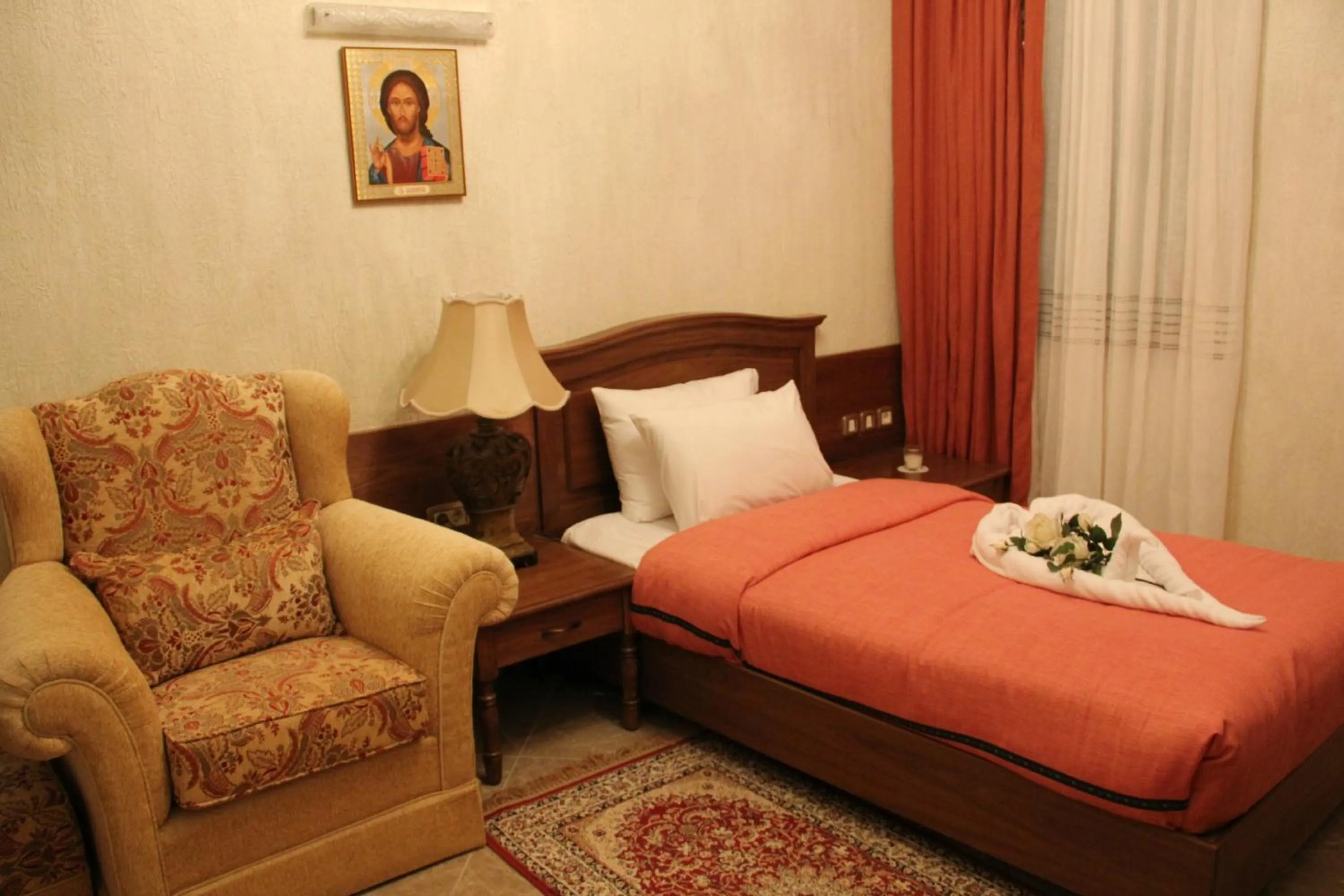 Bed in Russian Pilgrim Residence