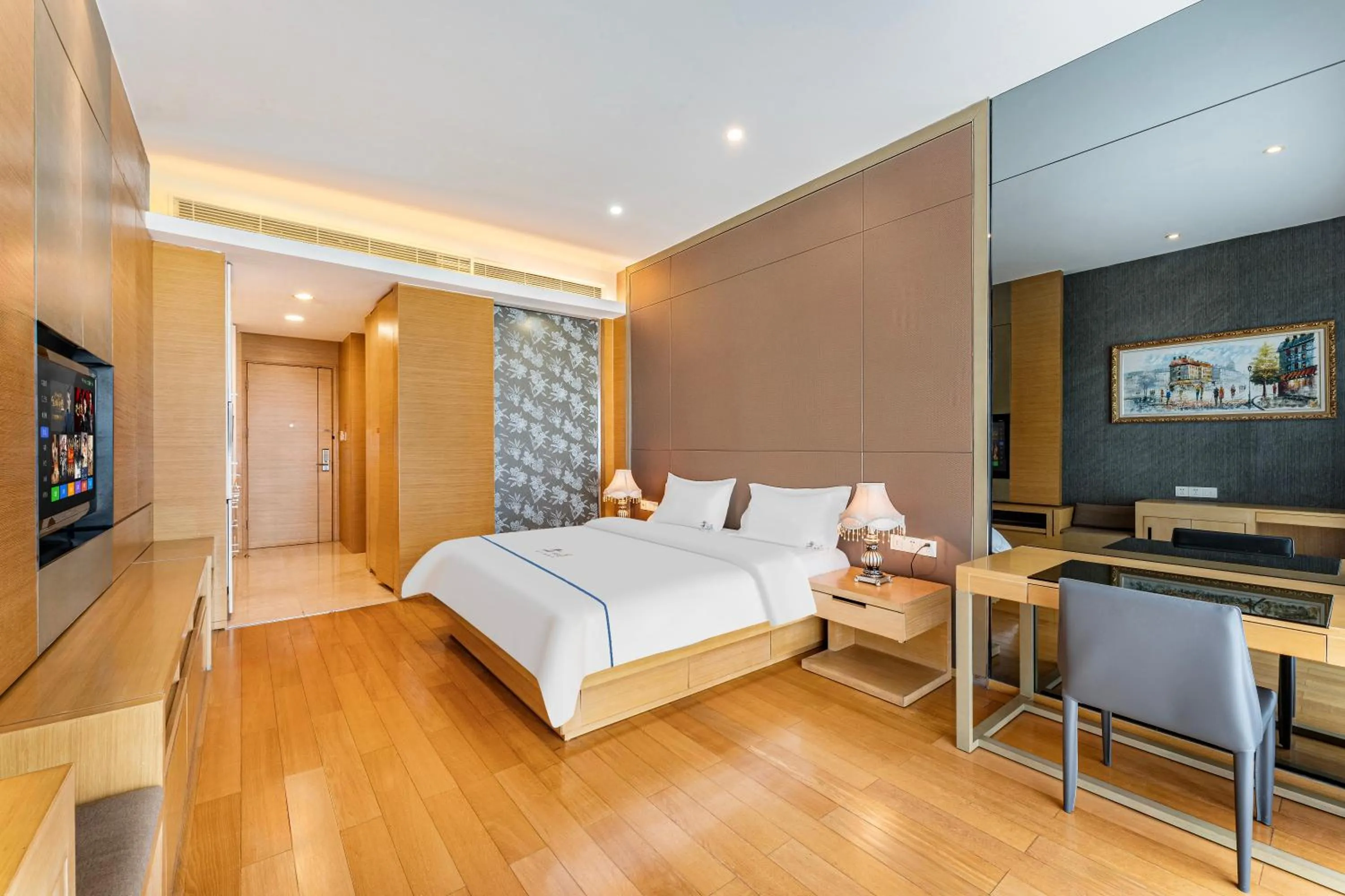 Bed in eStay Residence·Poly World Trade Center Guangzhou