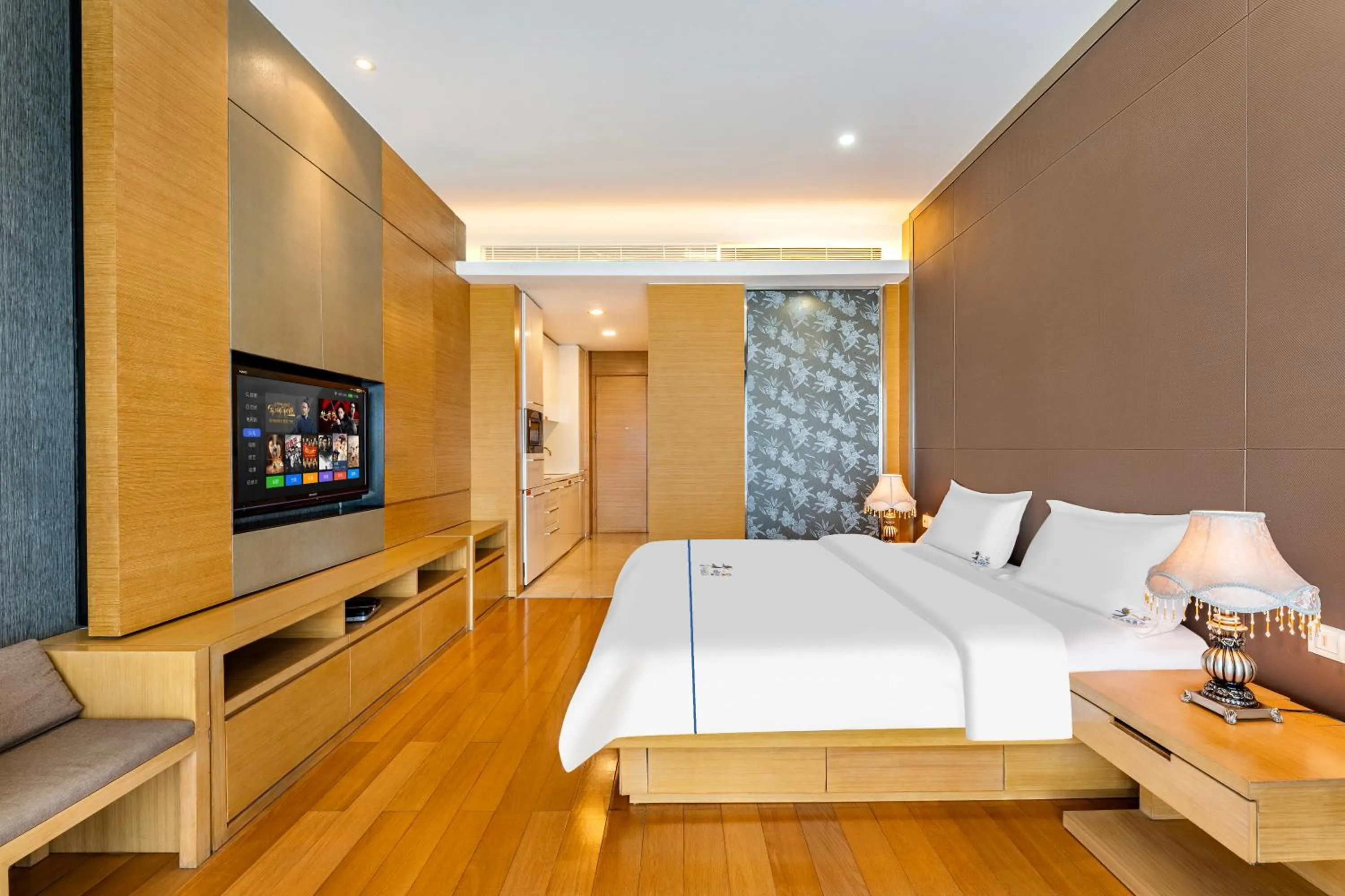 Bed in eStay Residence·Poly World Trade Center Guangzhou