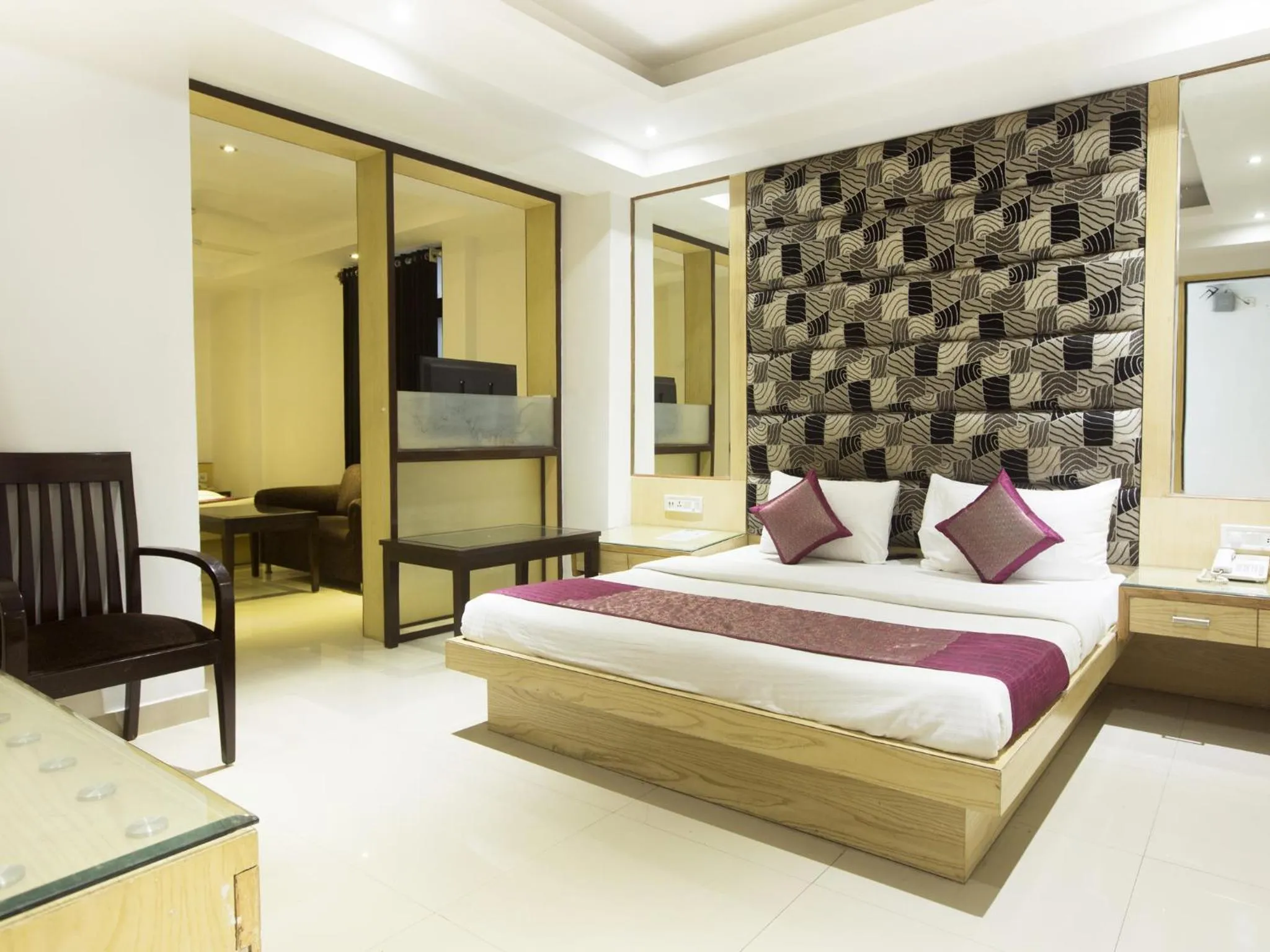 Living room, Bed in Hotel Krishna Deluxe-By RCG Hotels