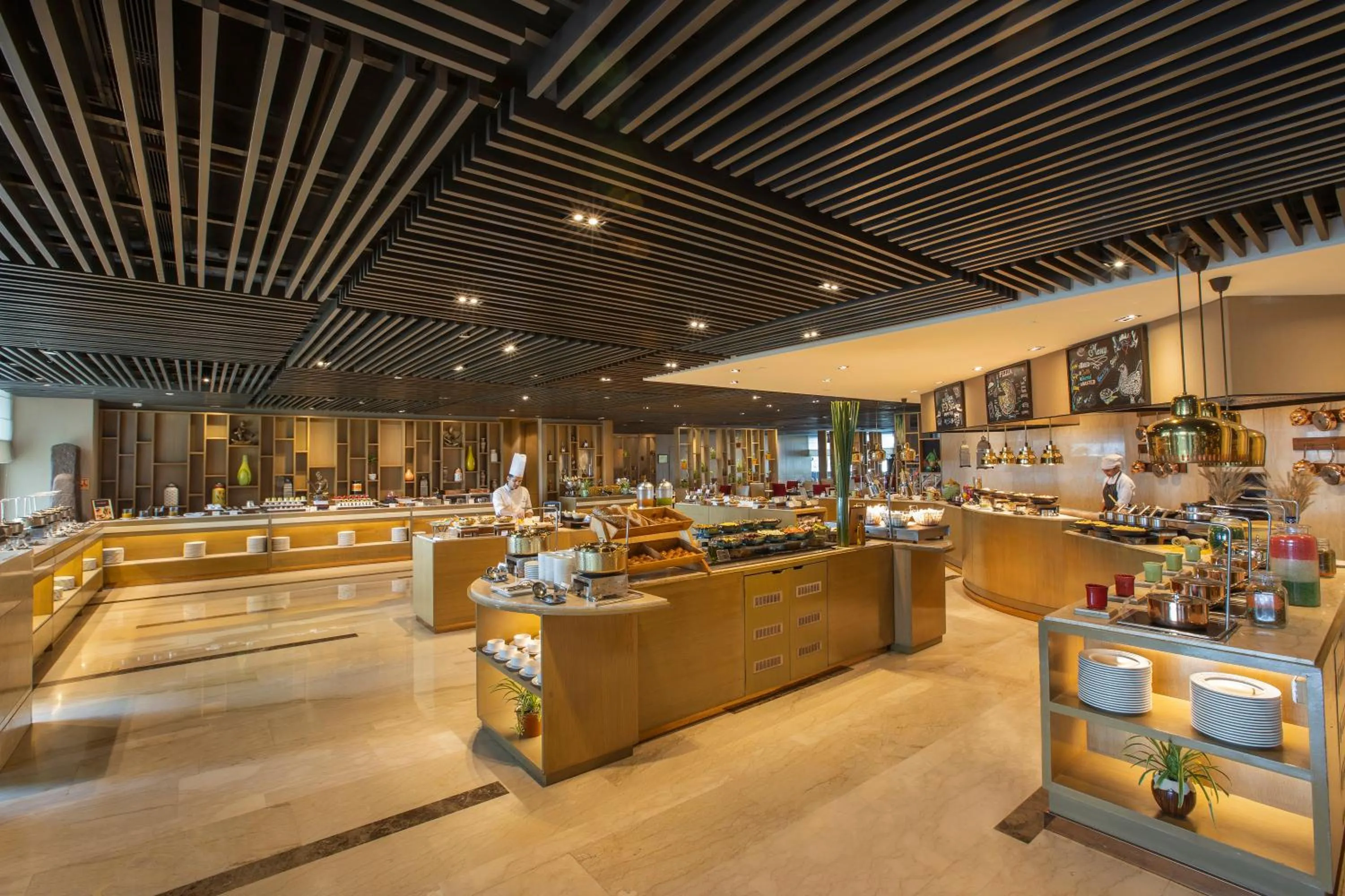 Restaurant/places to eat in The Leela Ambience Convention Hotel Delhi