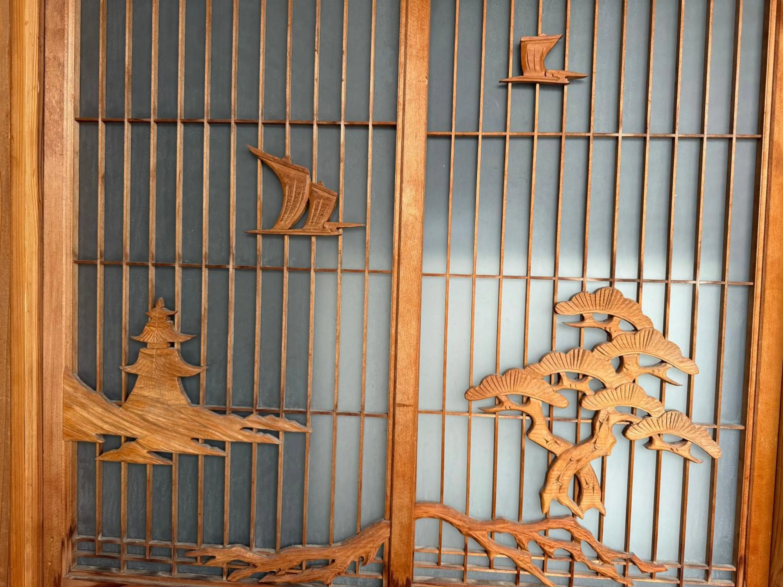 Decorative detail in MEEDAFU'S YUI HOSTEL and COFFEE