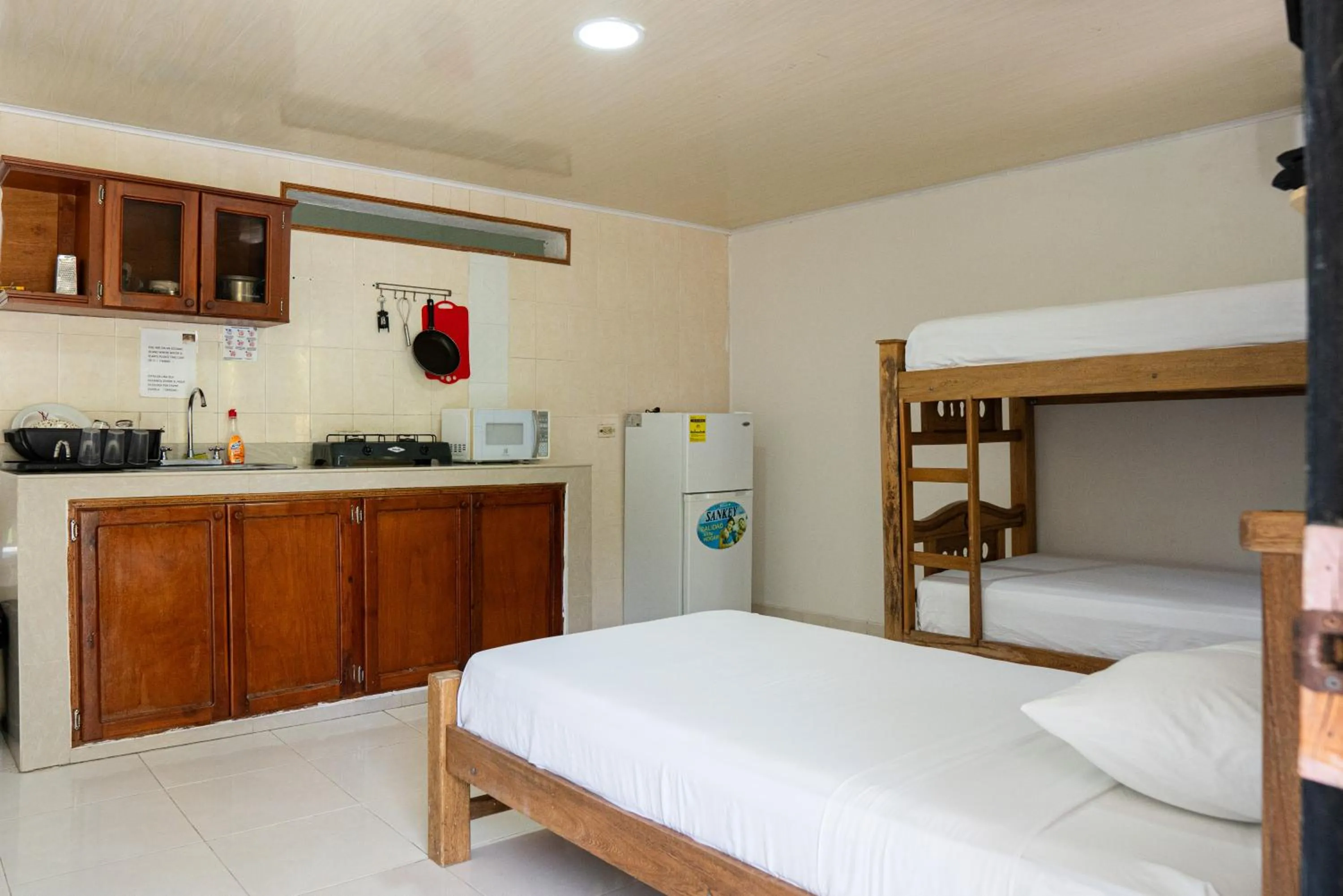 Bed in Rocky Cay Lodging