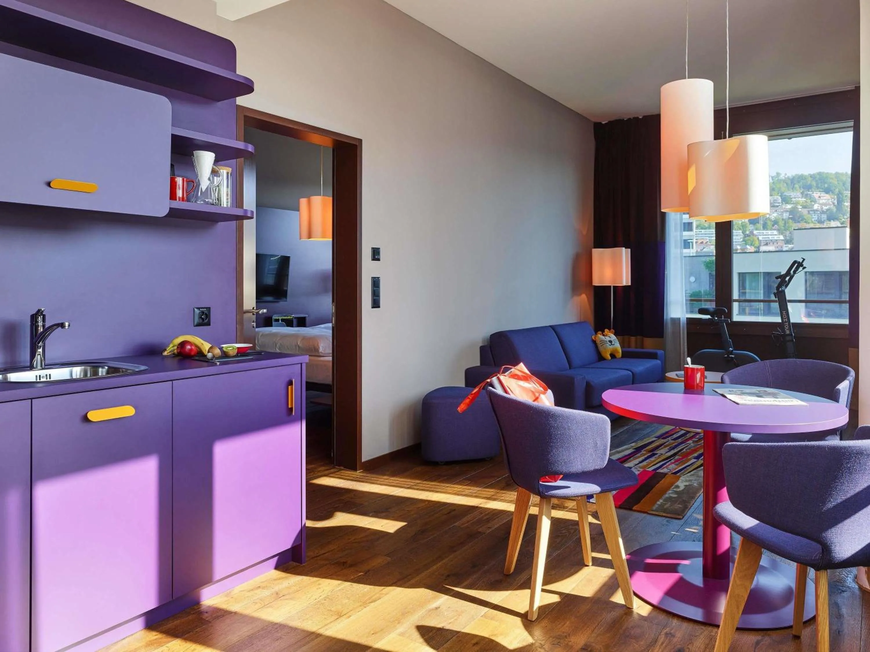 Photo of the whole room in 25hours Hotel Zürich West