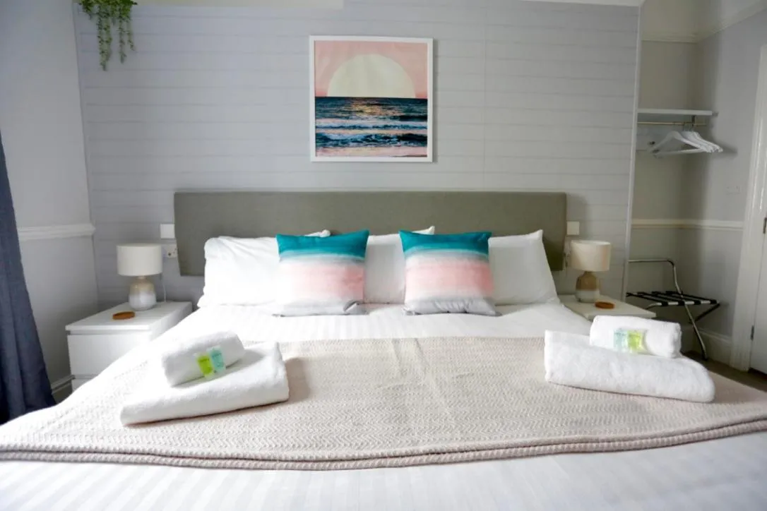 Bed in The Dolphin Hotel Exmouth