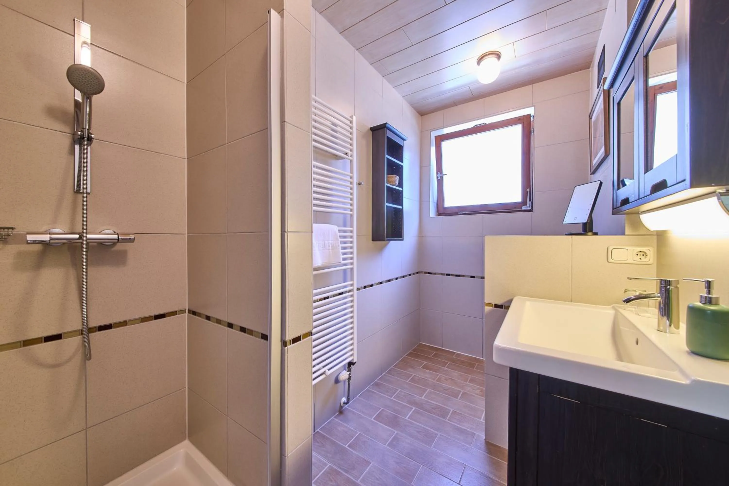Shower in Apartments Enzian