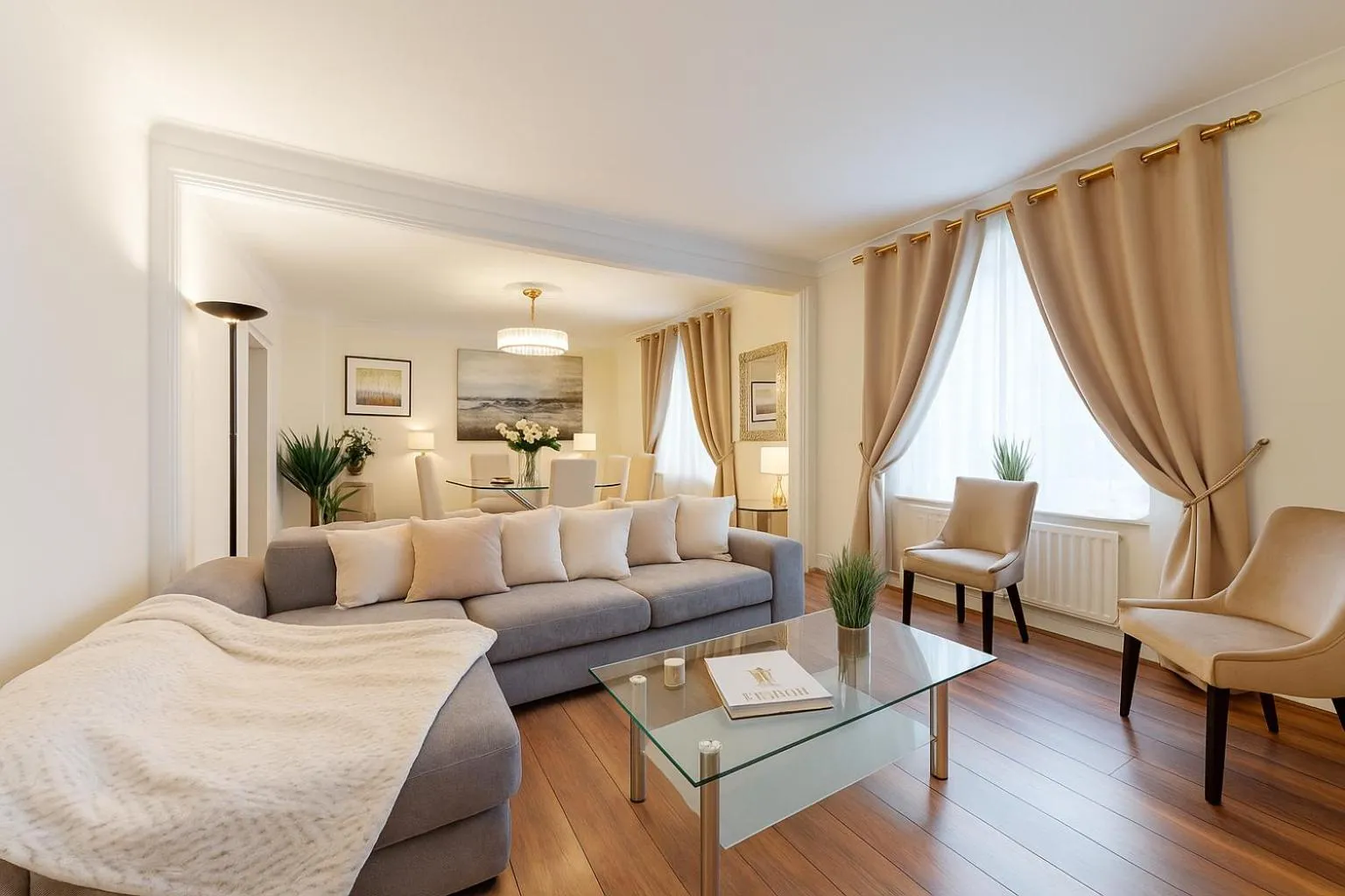 Living room in Park Lane Apartments/Shaw House
