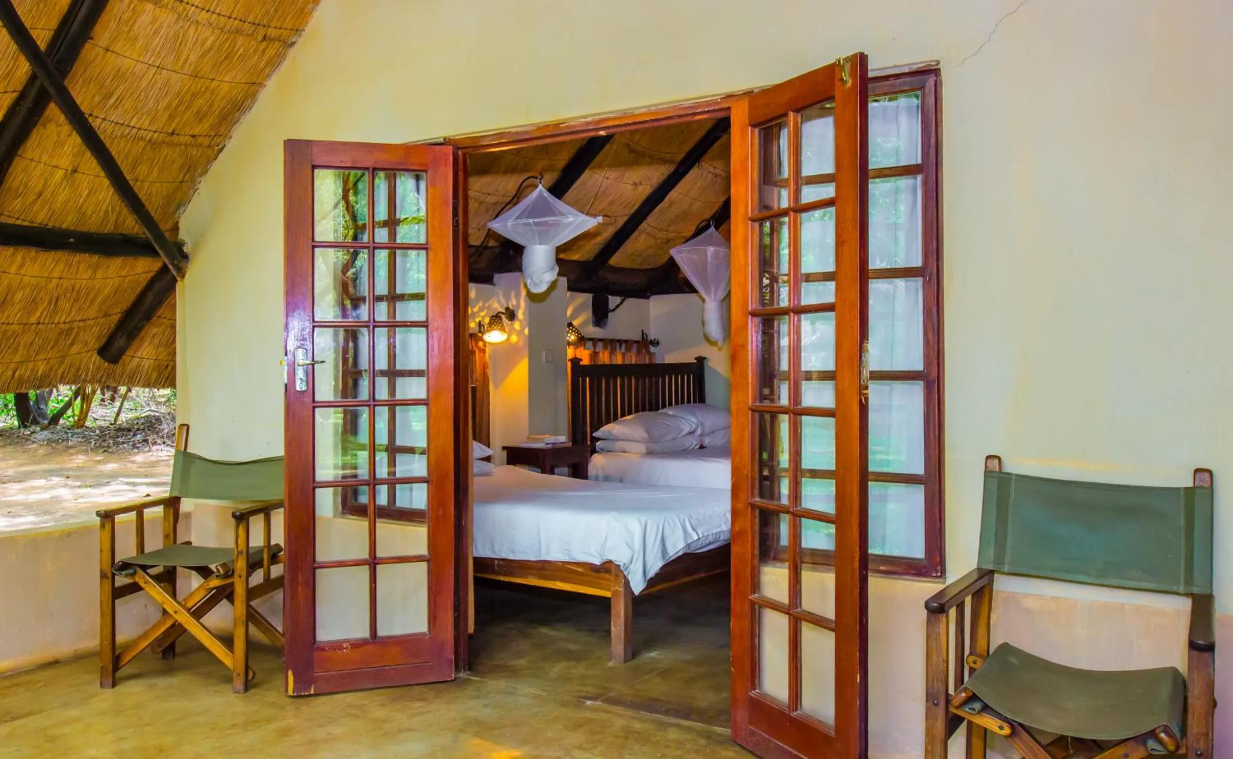Garden view, Bed in The Royal Sichango Village