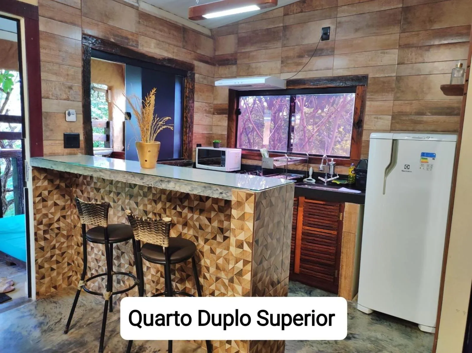 Kitchen or kitchenette in Sanctuary Pirenópolis Suítes e Flats