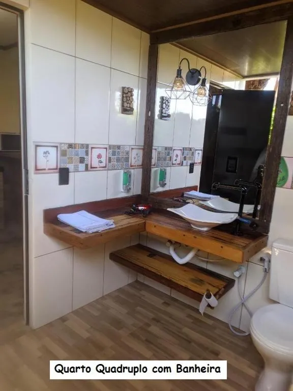 Bathroom in Sanctuary Pirenópolis Suítes e Flats