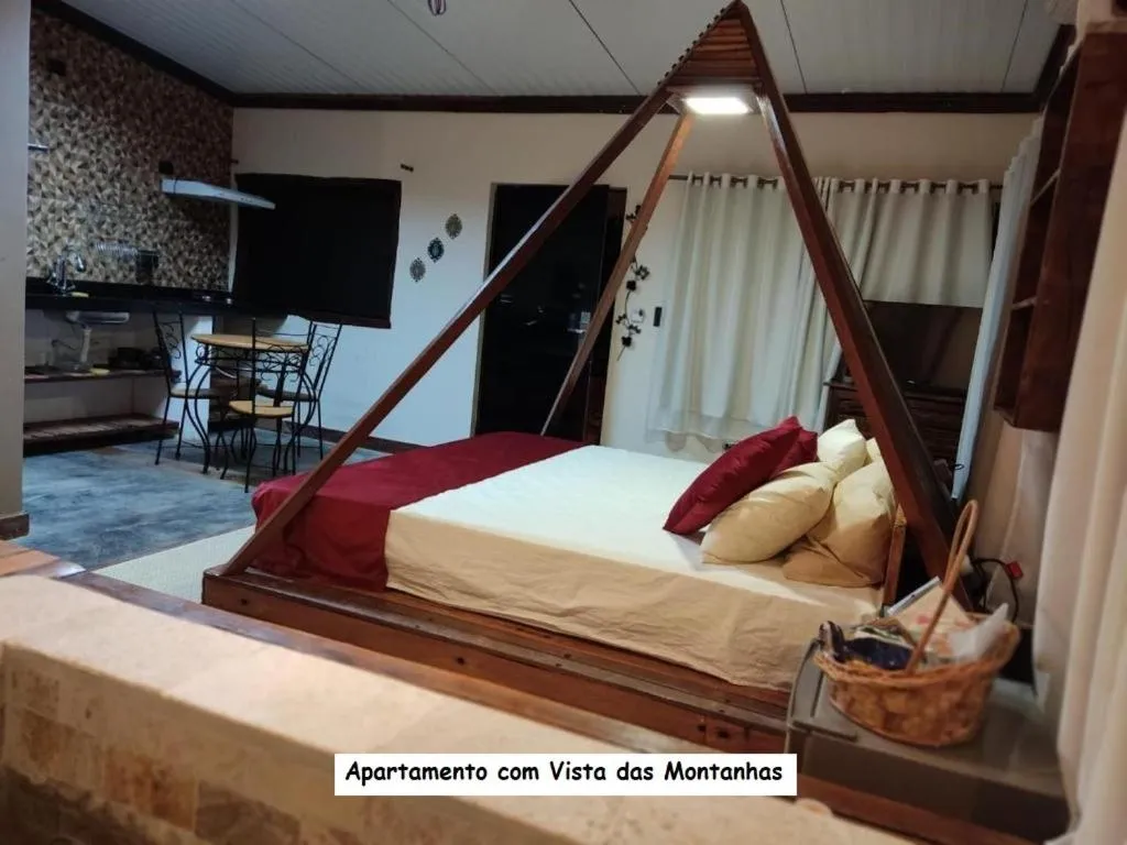 Bed in Sanctuary Pirenópolis Suítes e Flats