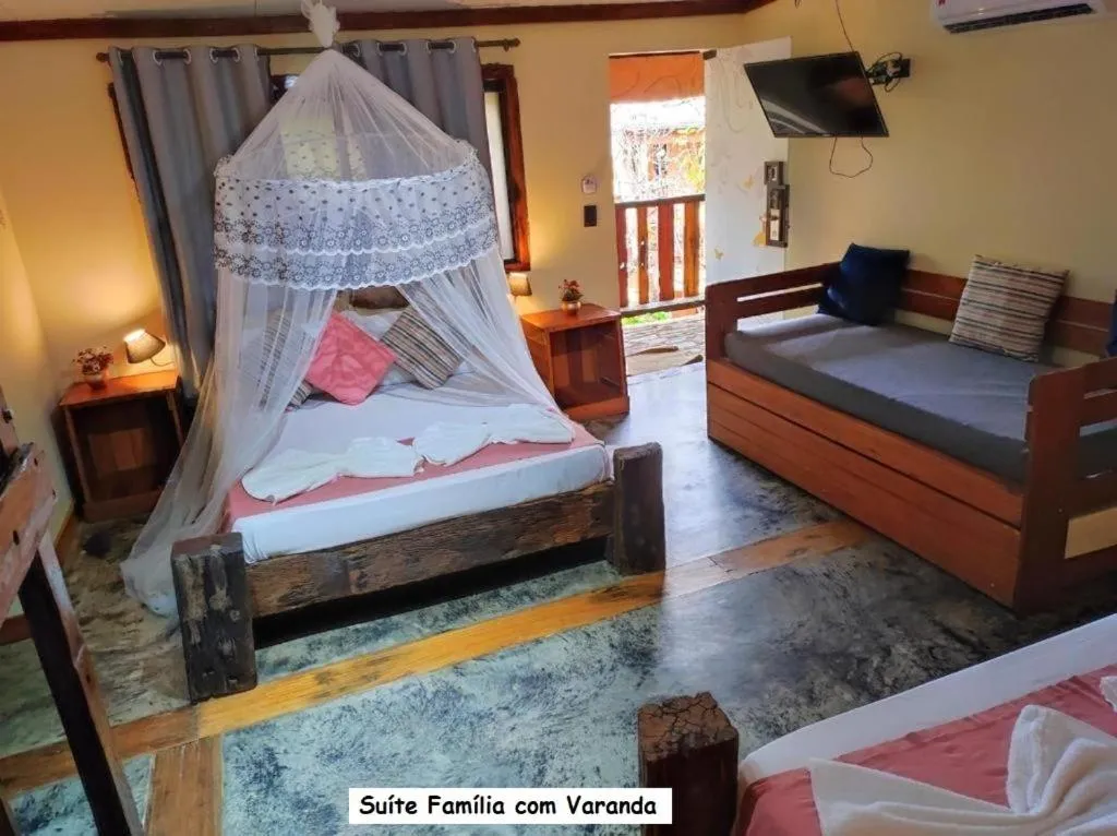 Bed in Sanctuary Pirenópolis Suítes e Flats