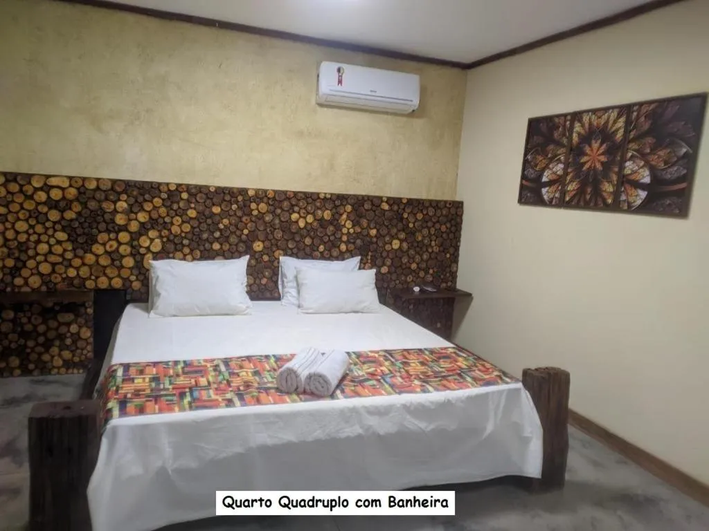 Bed in Sanctuary Pirenópolis Suítes e Flats