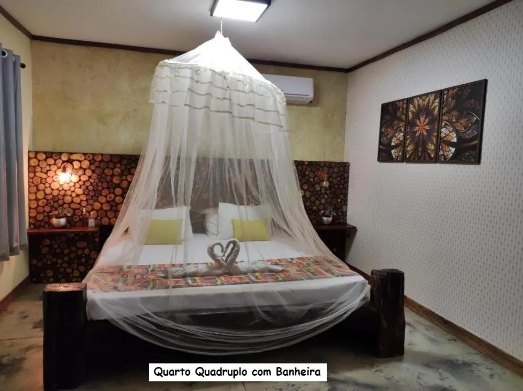 Bed in Sanctuary Pirenópolis Suítes e Flats