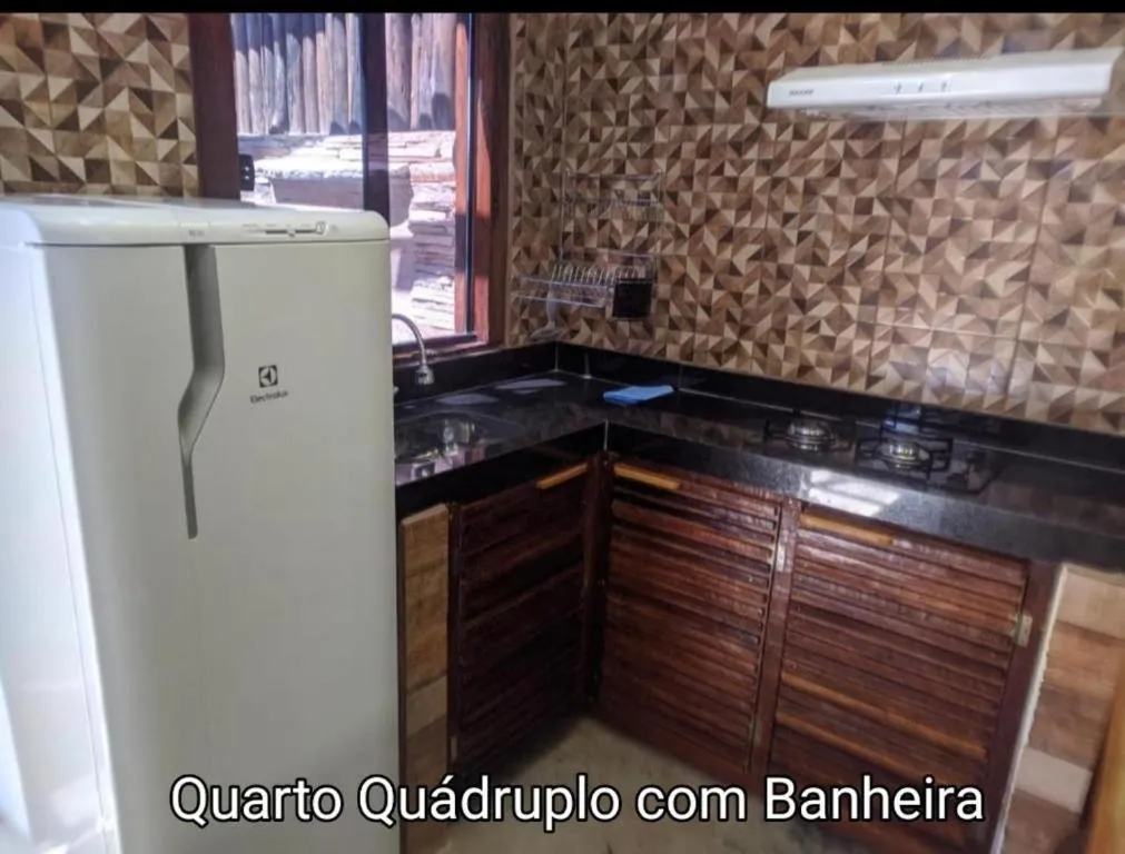 Kitchen or kitchenette in Sanctuary Pirenópolis Suítes e Flats