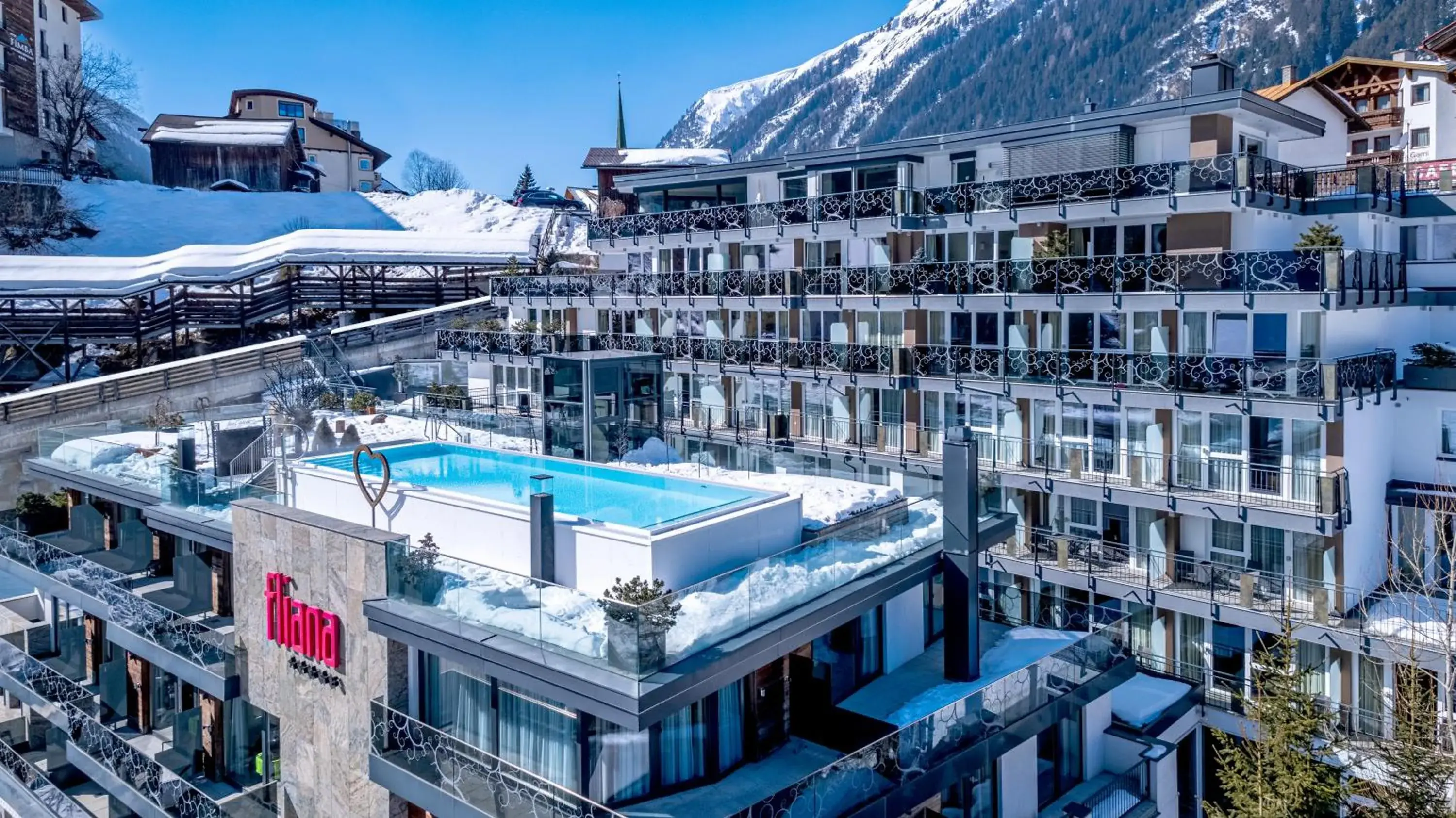 Property building, Winter in Hotel Fliana Ischgl