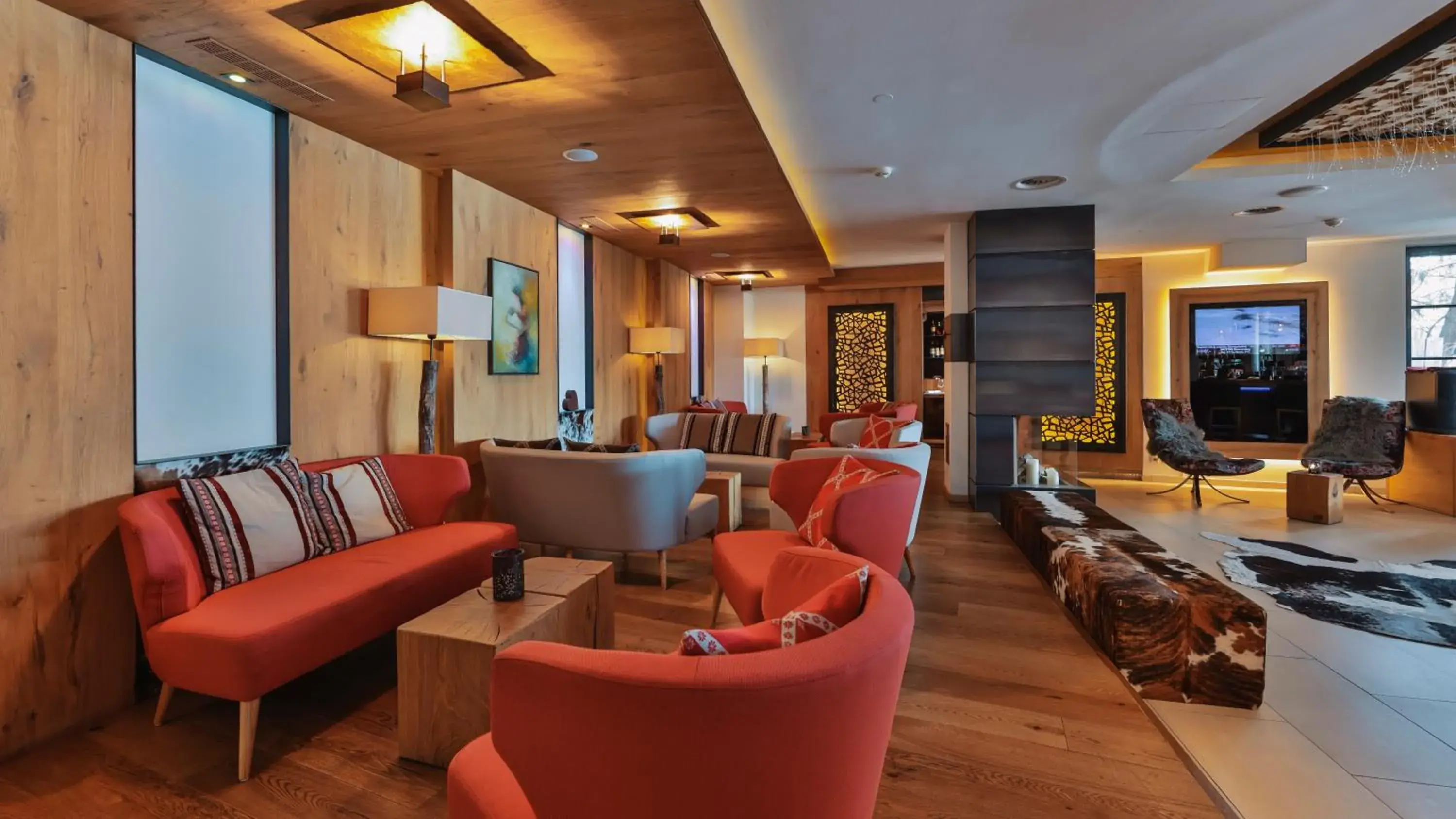 Communal lounge/ TV room, Lounge/Bar in Hotel Fliana Ischgl
