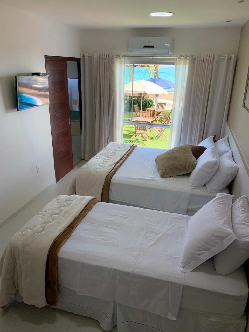 Bed in Pousada Ipioca Beach Village