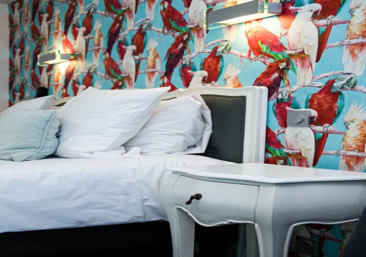 Decorative detail, Bed in Hotel Reine Mathilde