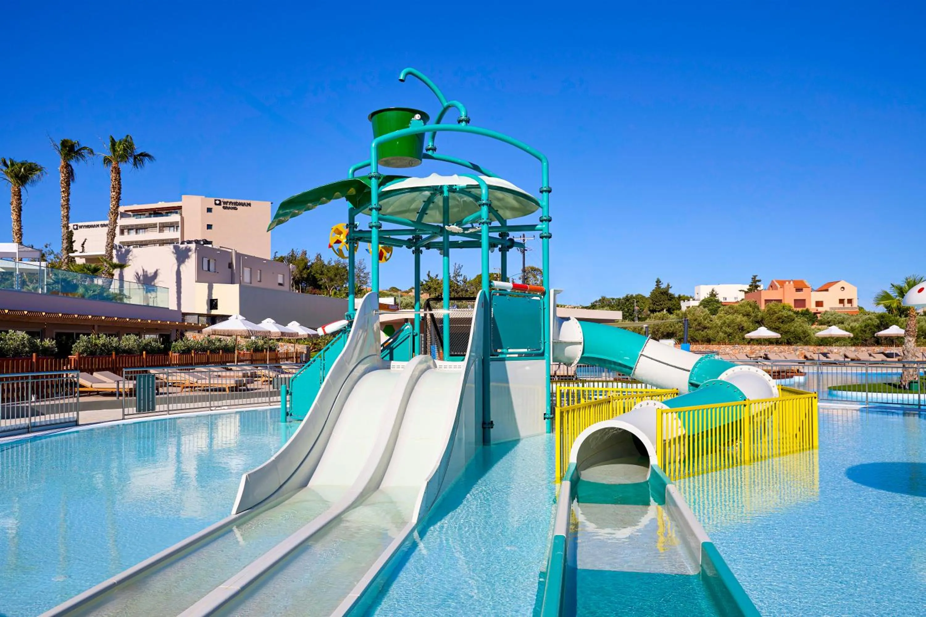 Aqua park in Wyndham Grand Crete Mirabello Bay