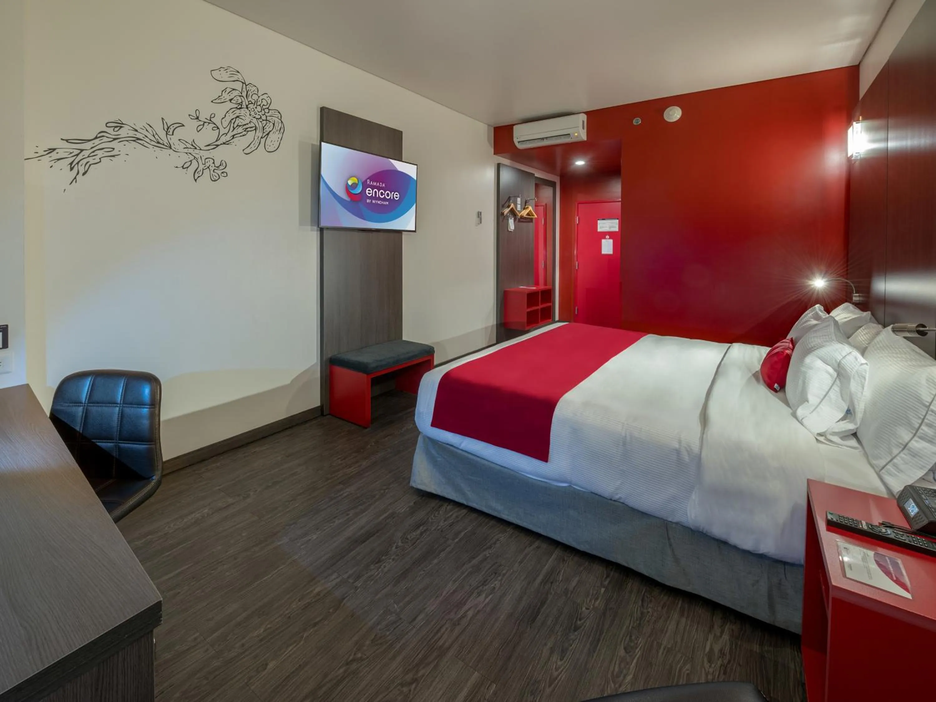 Bedroom, Bed in Ramada Encore by Wyndham Guadalajara Sur