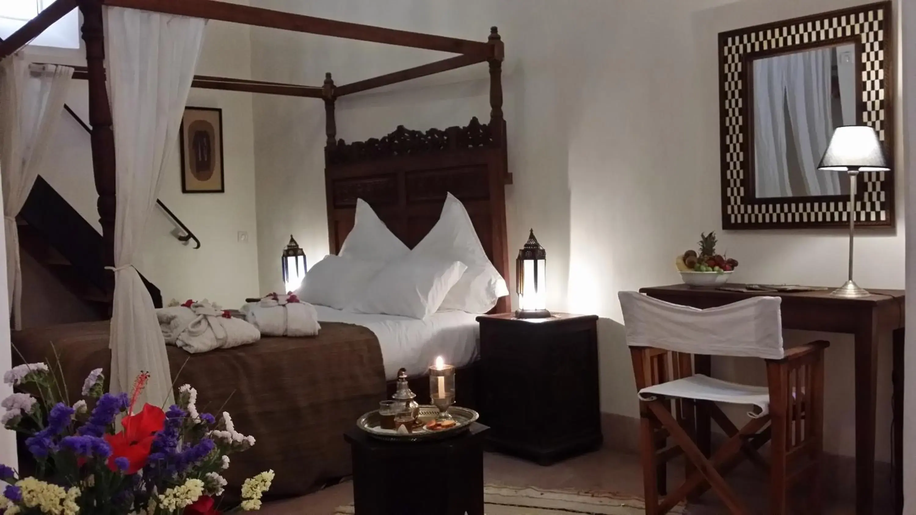 Seating area, Bed in Riad Al Ksar & Spa Seating area, Bed in Riad Al Ksar & Spa