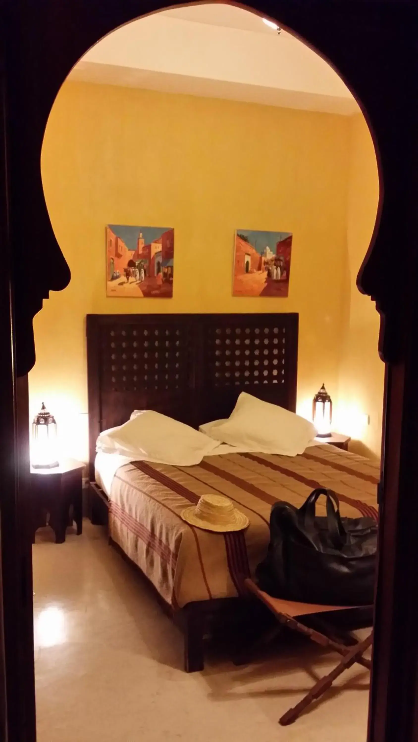 Garden view, Bed in Riad Al Ksar & Spa Garden view, Bed in Riad Al Ksar & Spa