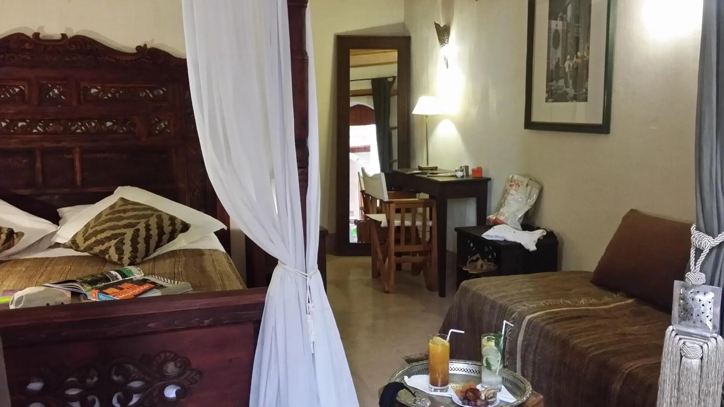 Seating area, Bed in Riad Al Ksar & Spa Seating area, Bed in Riad Al Ksar & Spa