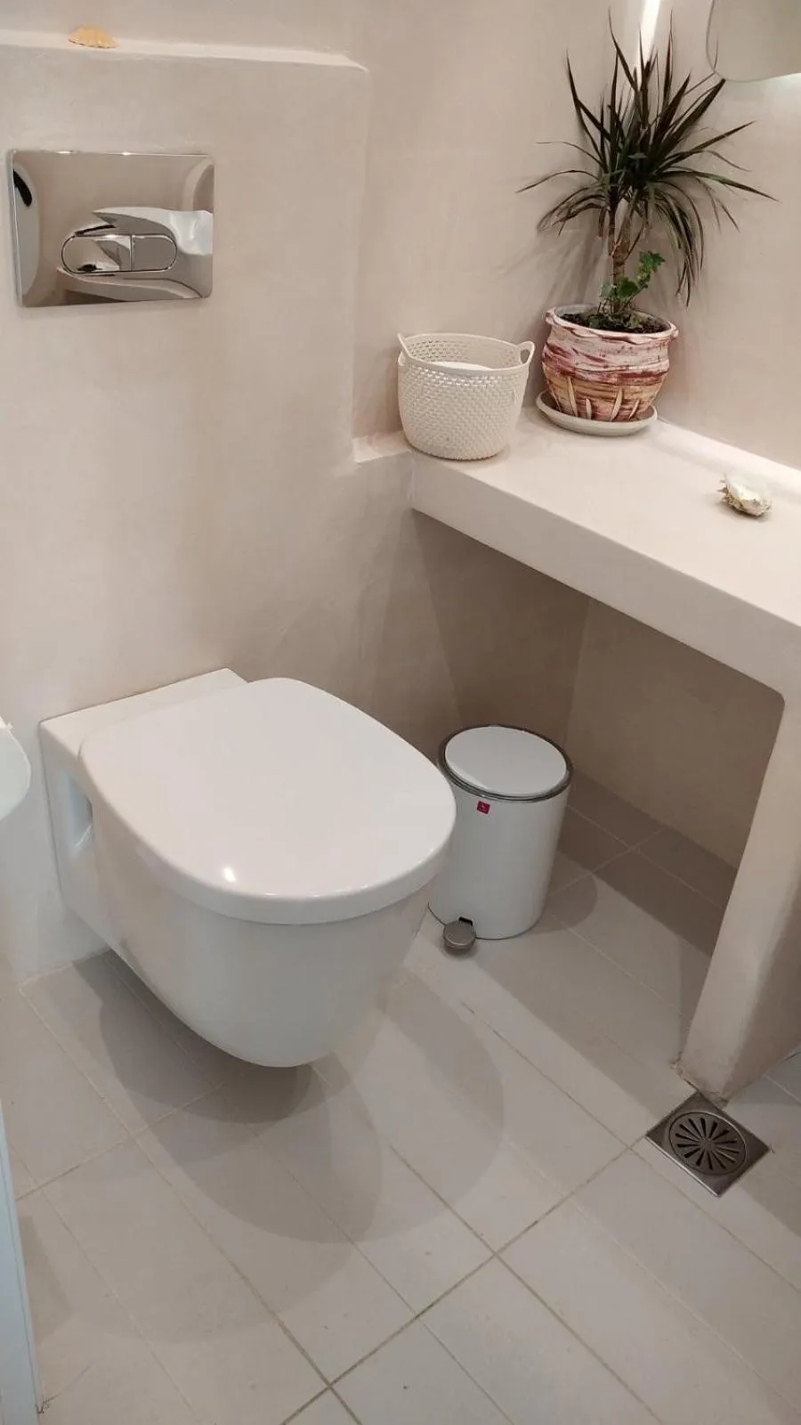 Shower in Nostos Studios at Saint George beach Agios Georgios Chora Naxos town