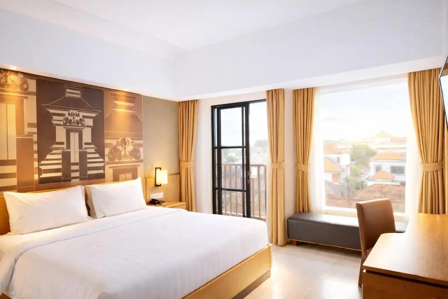 Bedroom, Bed in Horison Ultima Seminyak Bali - CHSE Certified Bedroom, Bed in Horison Ultima Seminyak Bali - CHSE Certified