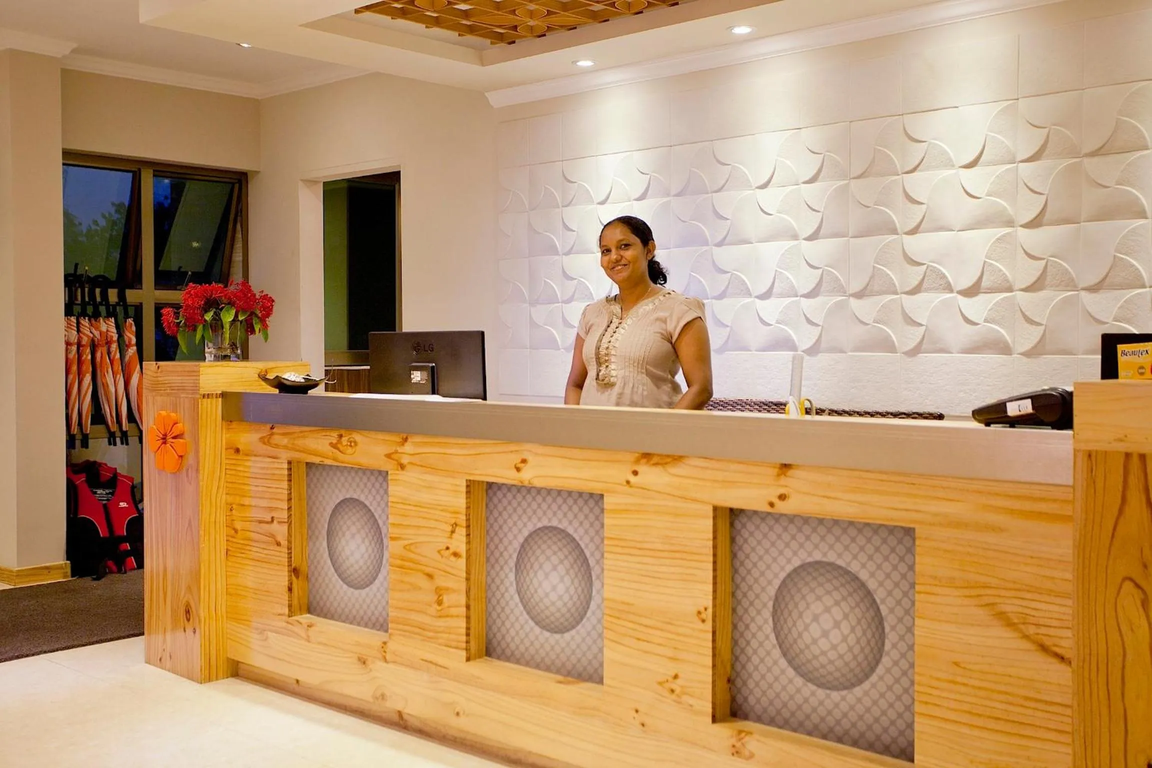 Lobby or reception in Kaani Beach Hotel