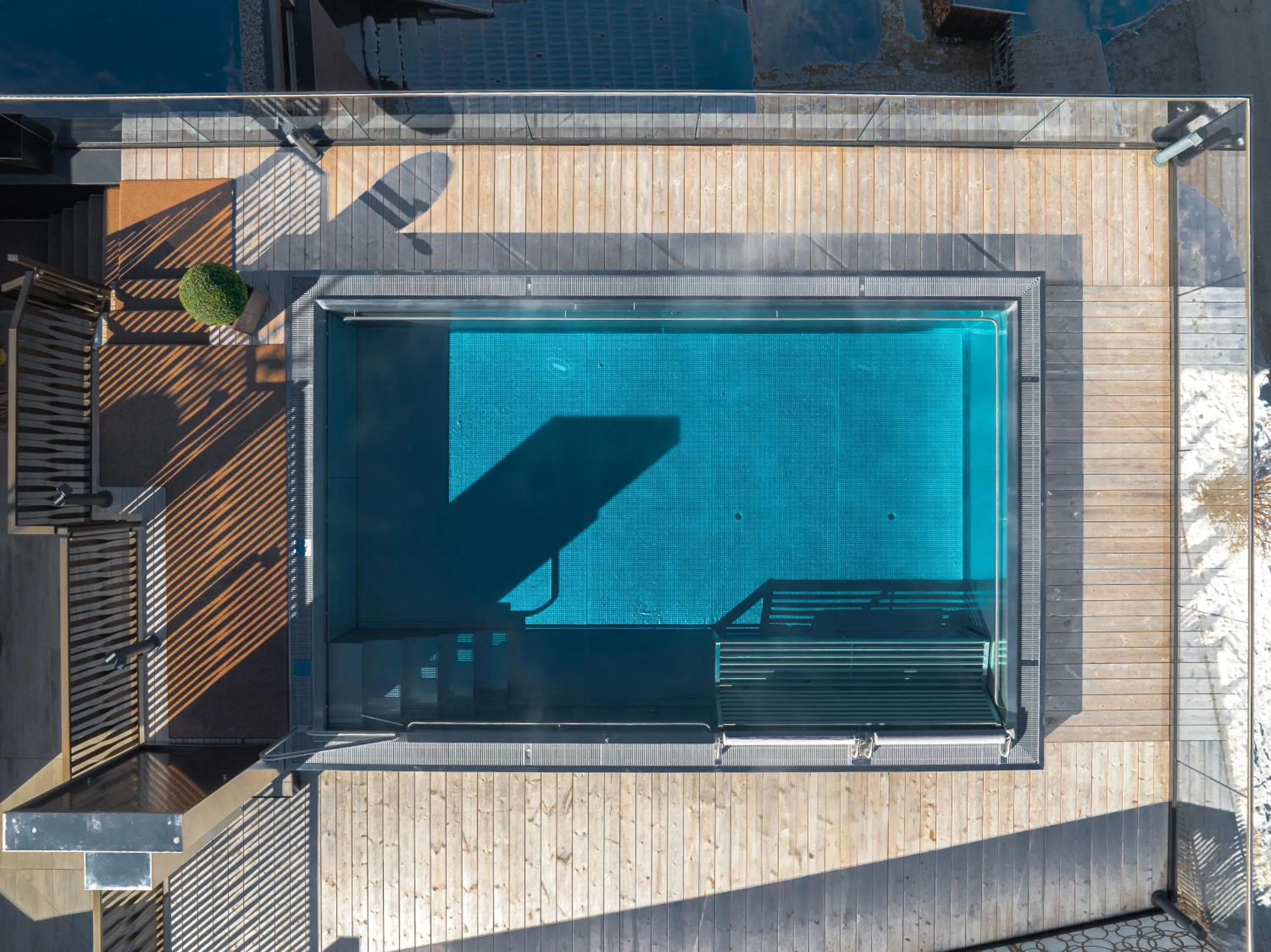Swimming pool in Alpine Refuge Villa Adler
