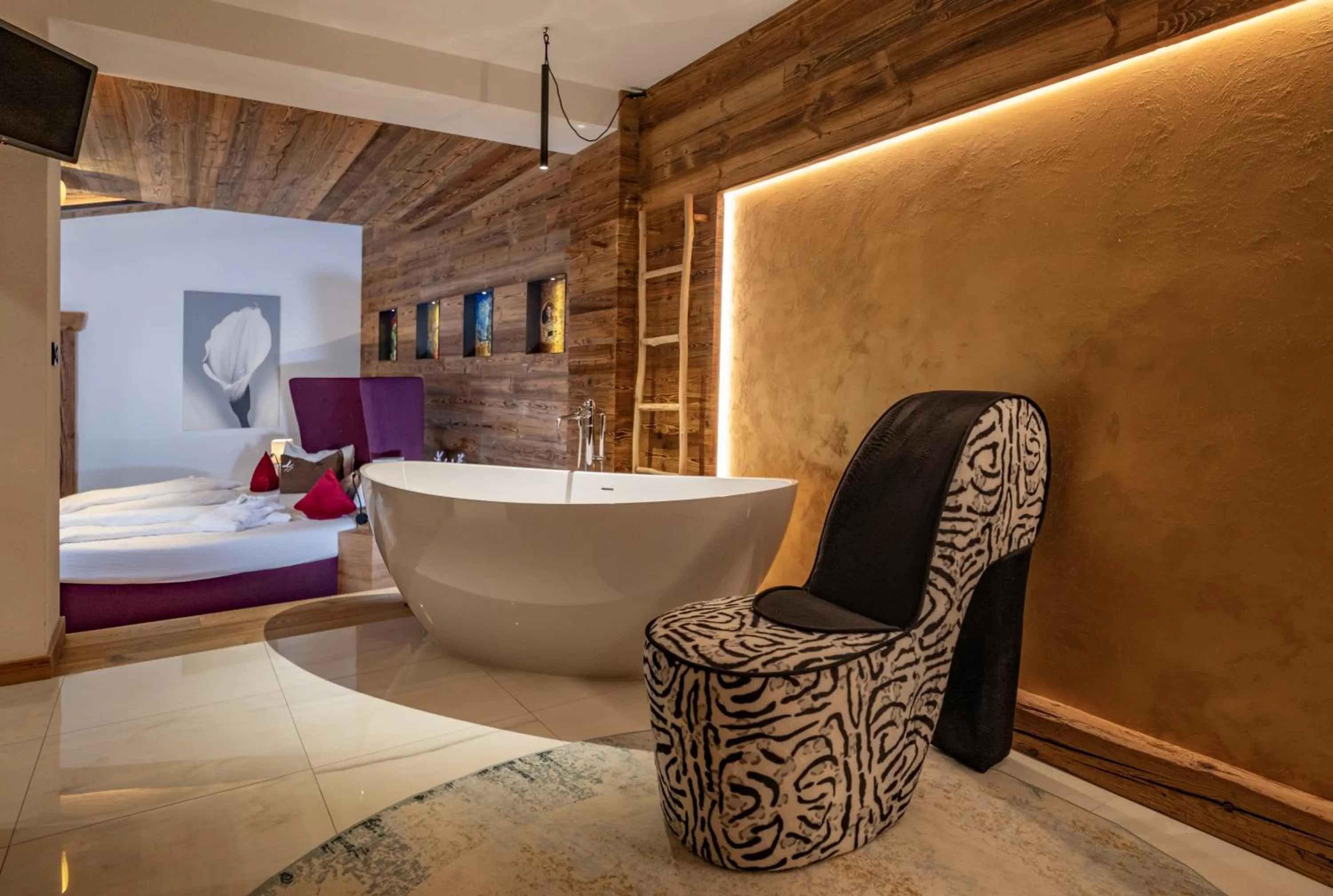 Bed in Alpine Refuge Villa Adler