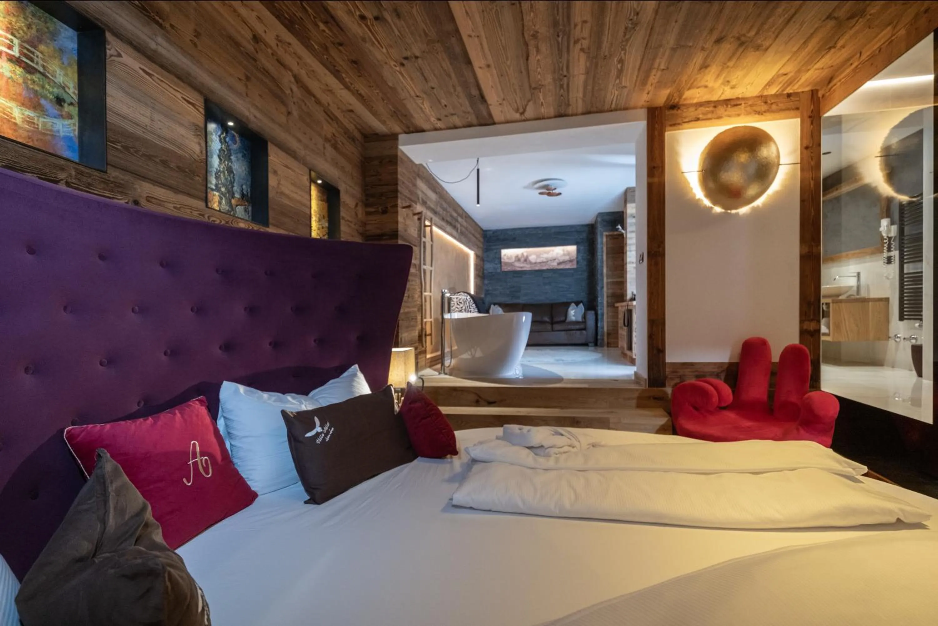 Bed in Alpine Refuge Villa Adler