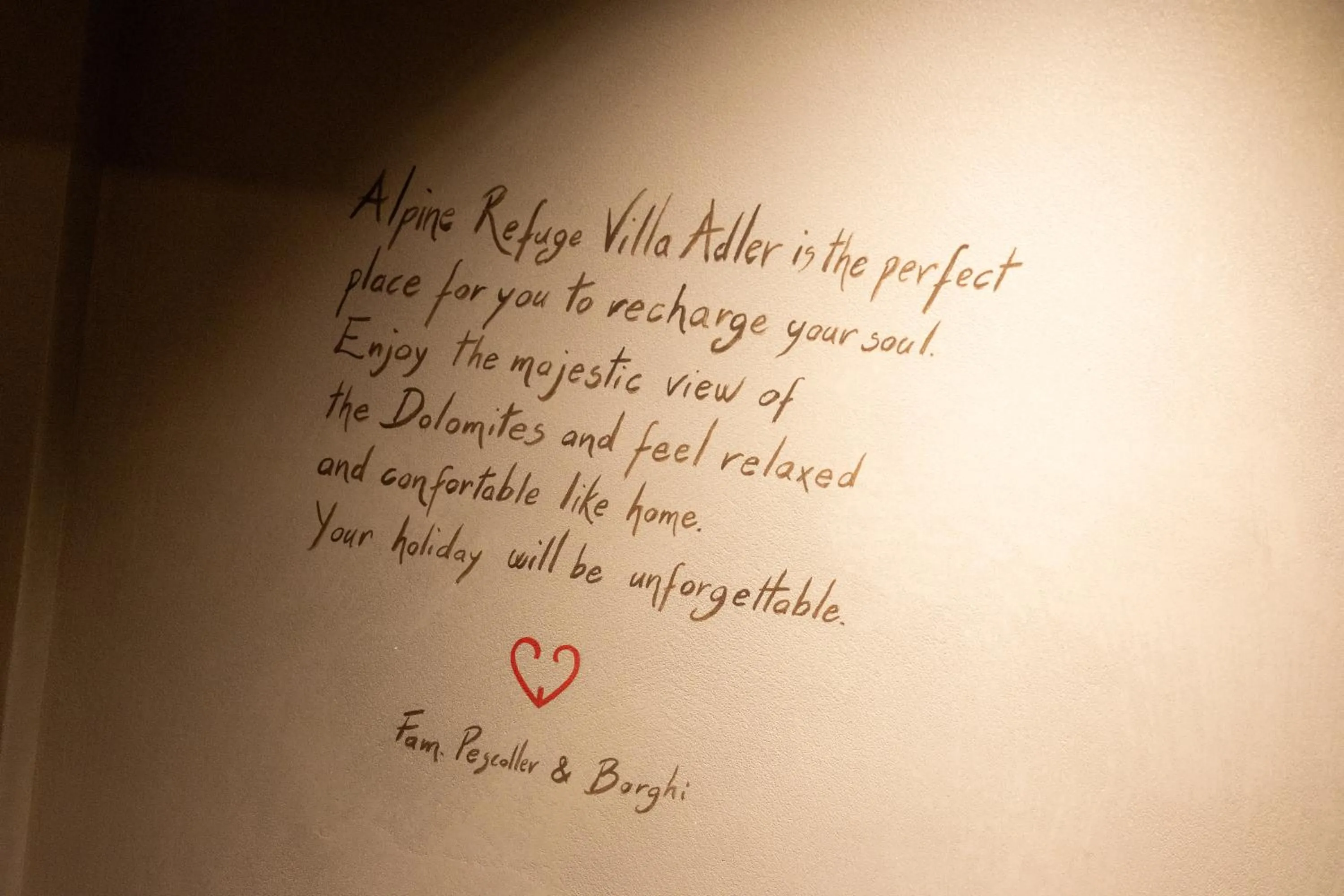 Decorative detail in Alpine Refuge Villa Adler