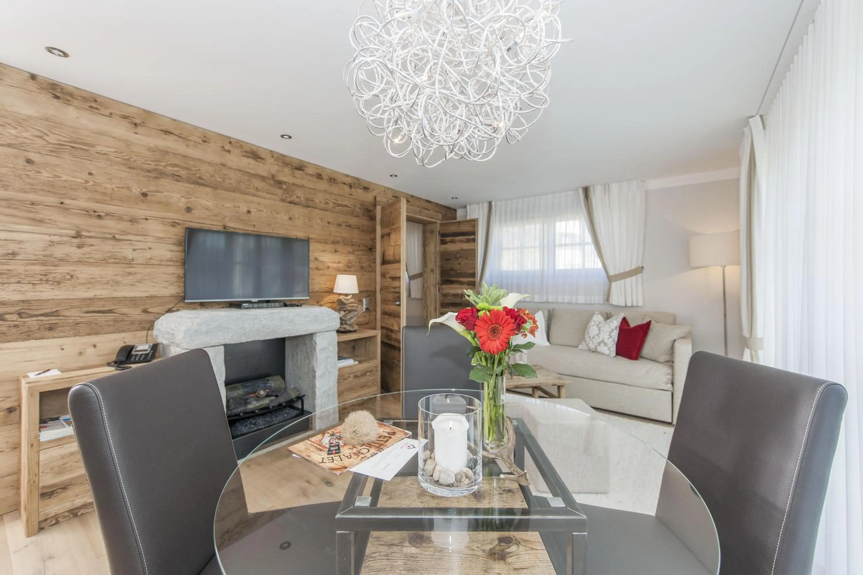 Living room in Hotelino Petit Chalet