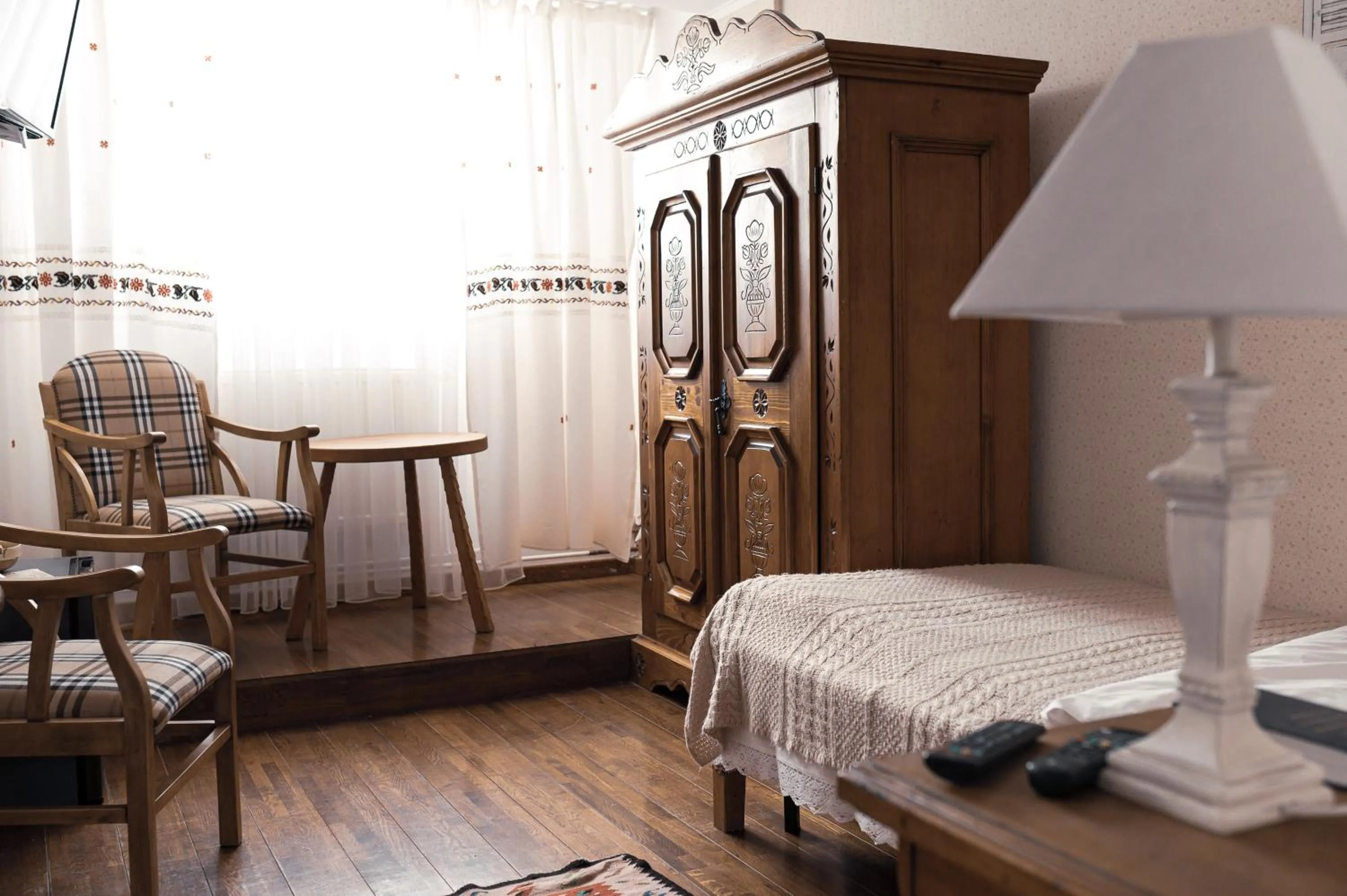 Photo of the whole room, Bed in Hanul Ancutei