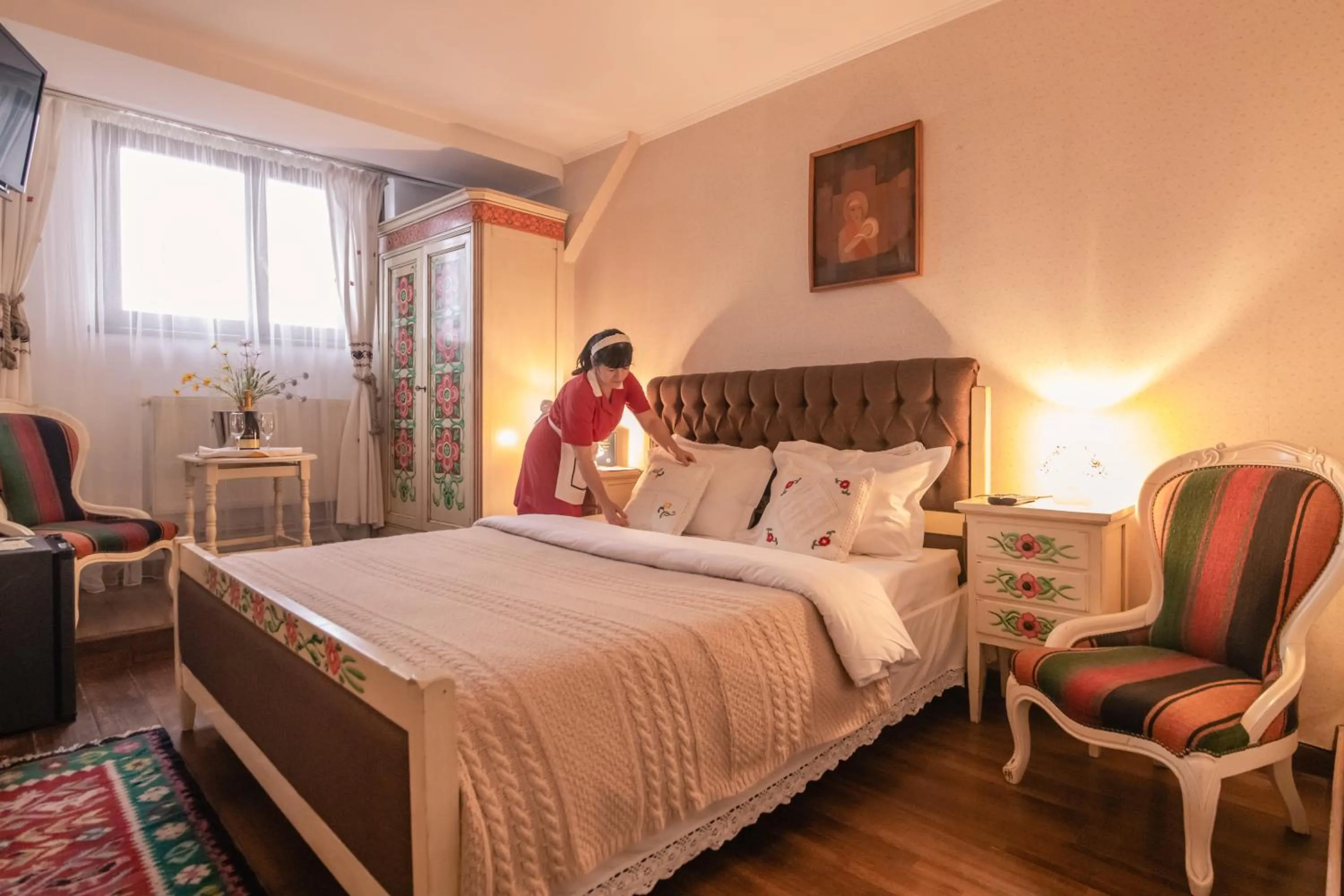 Bed in Hanul Ancutei