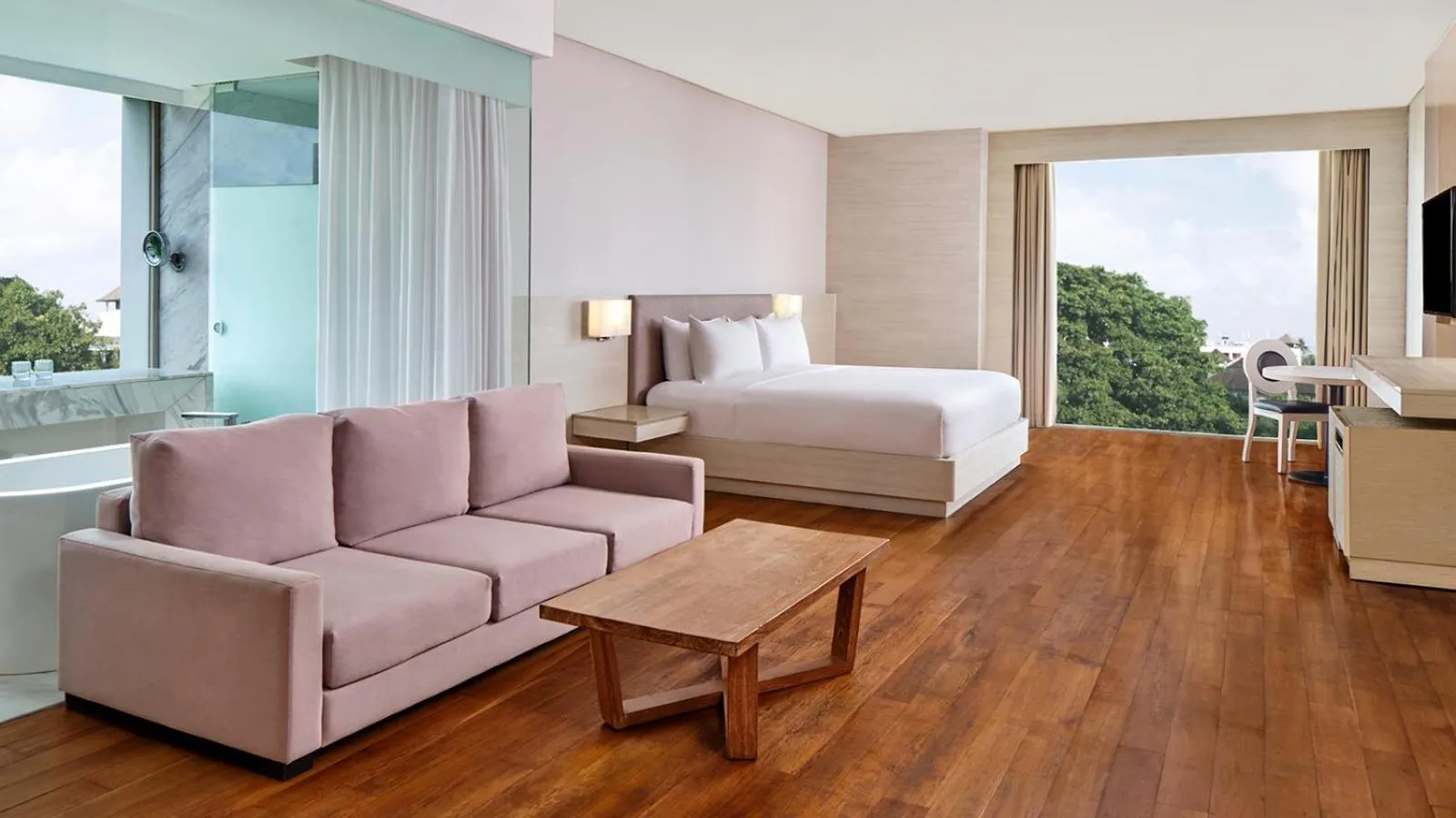 Living room, Bed in The Stones Hotel - Legian Bali