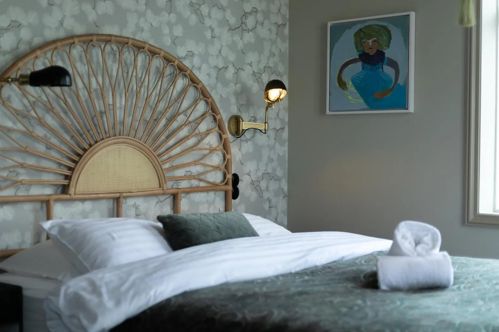 Bed in Hotel Siglunes