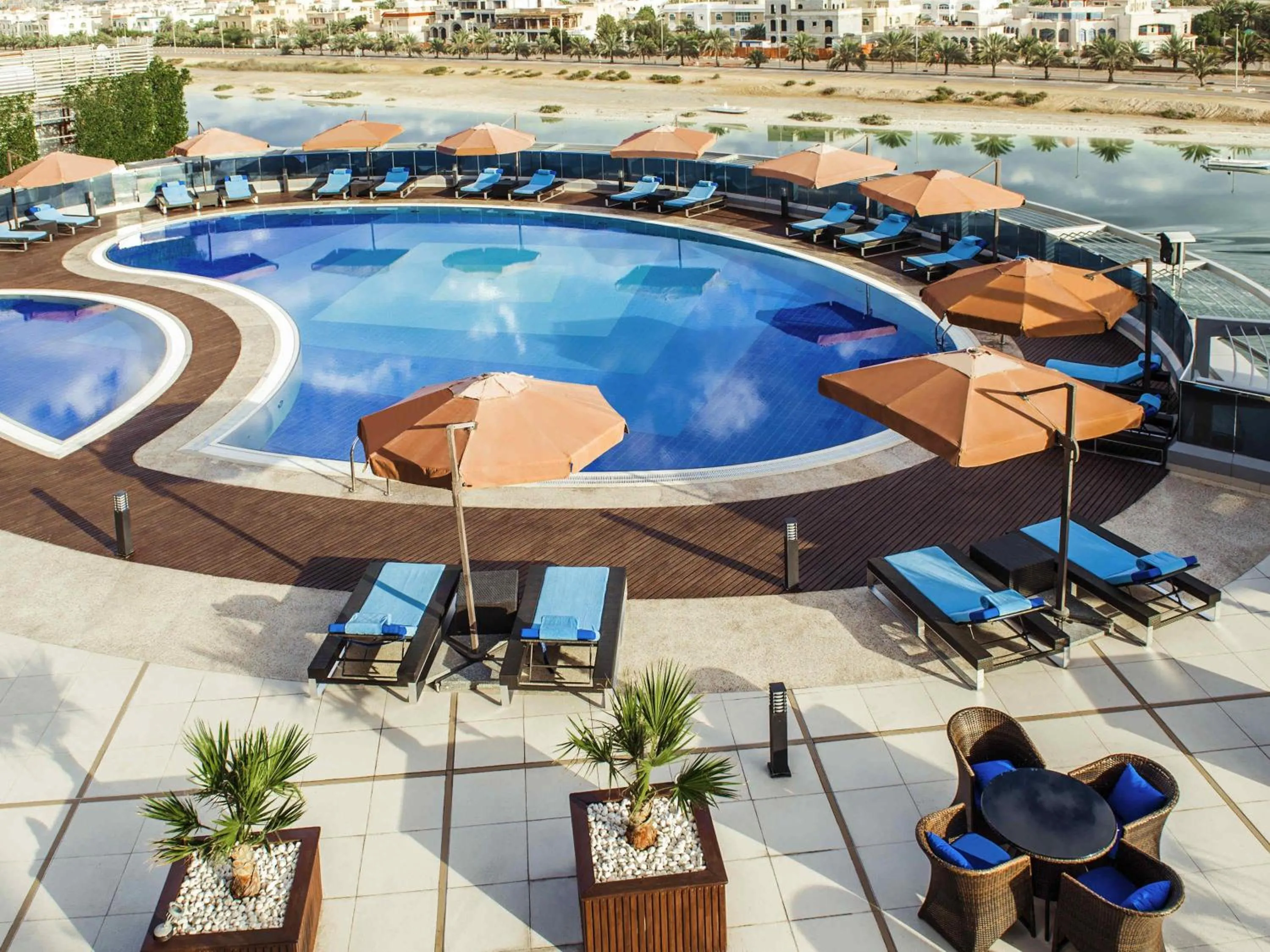 Pool view in Novotel Abu Dhabi Gate