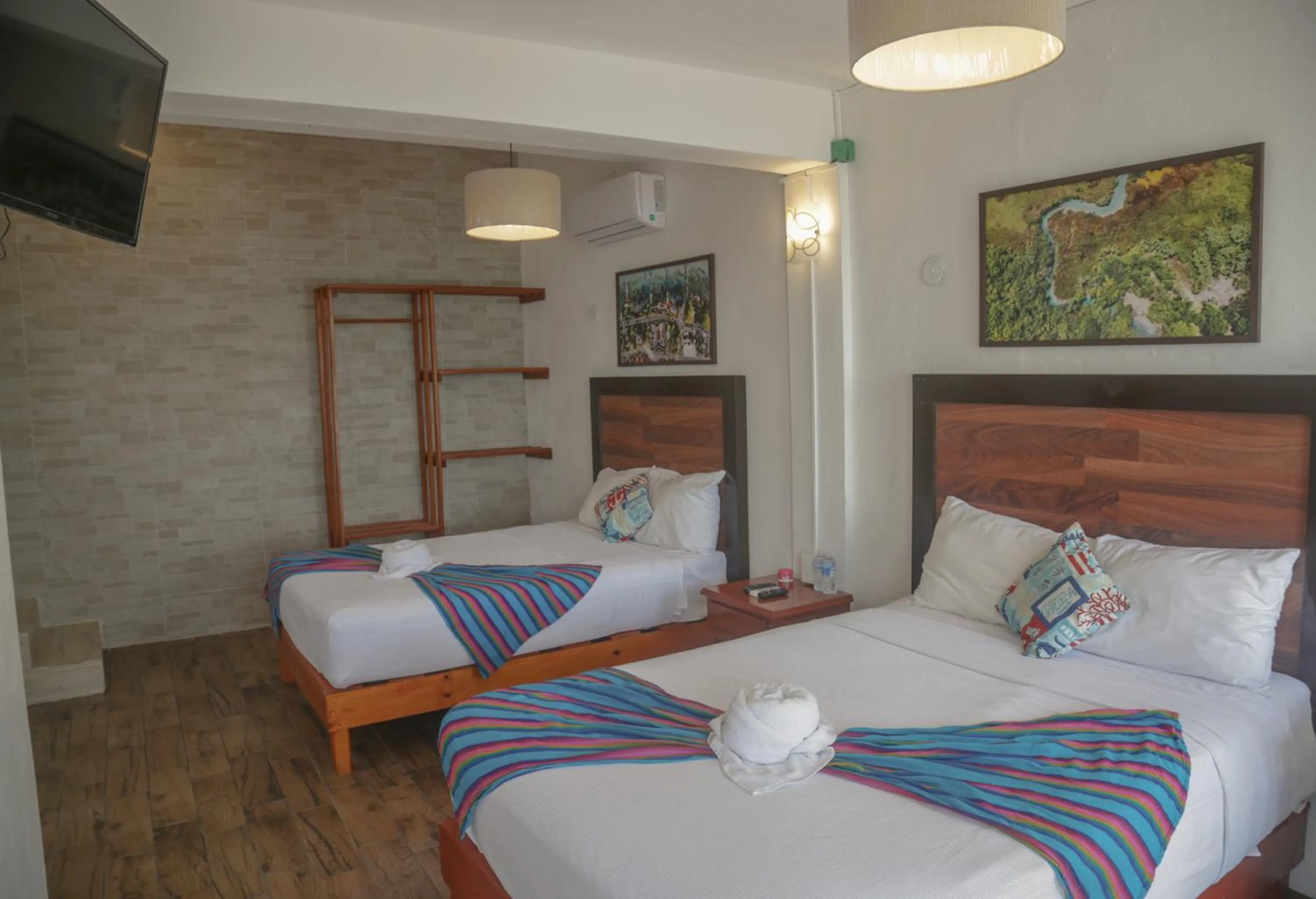 Bed in Seven Blue House Village & Lodge