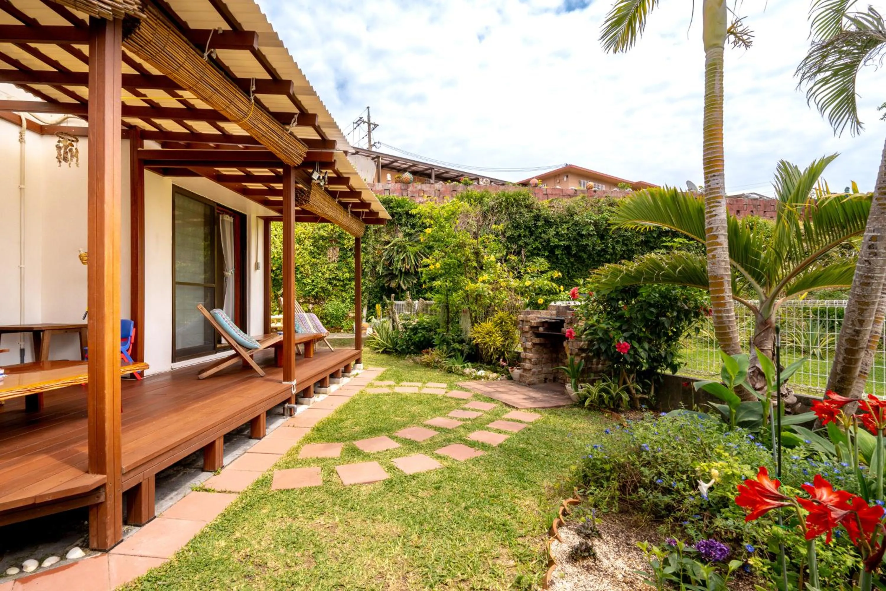 Patio in Beach House Yomitan