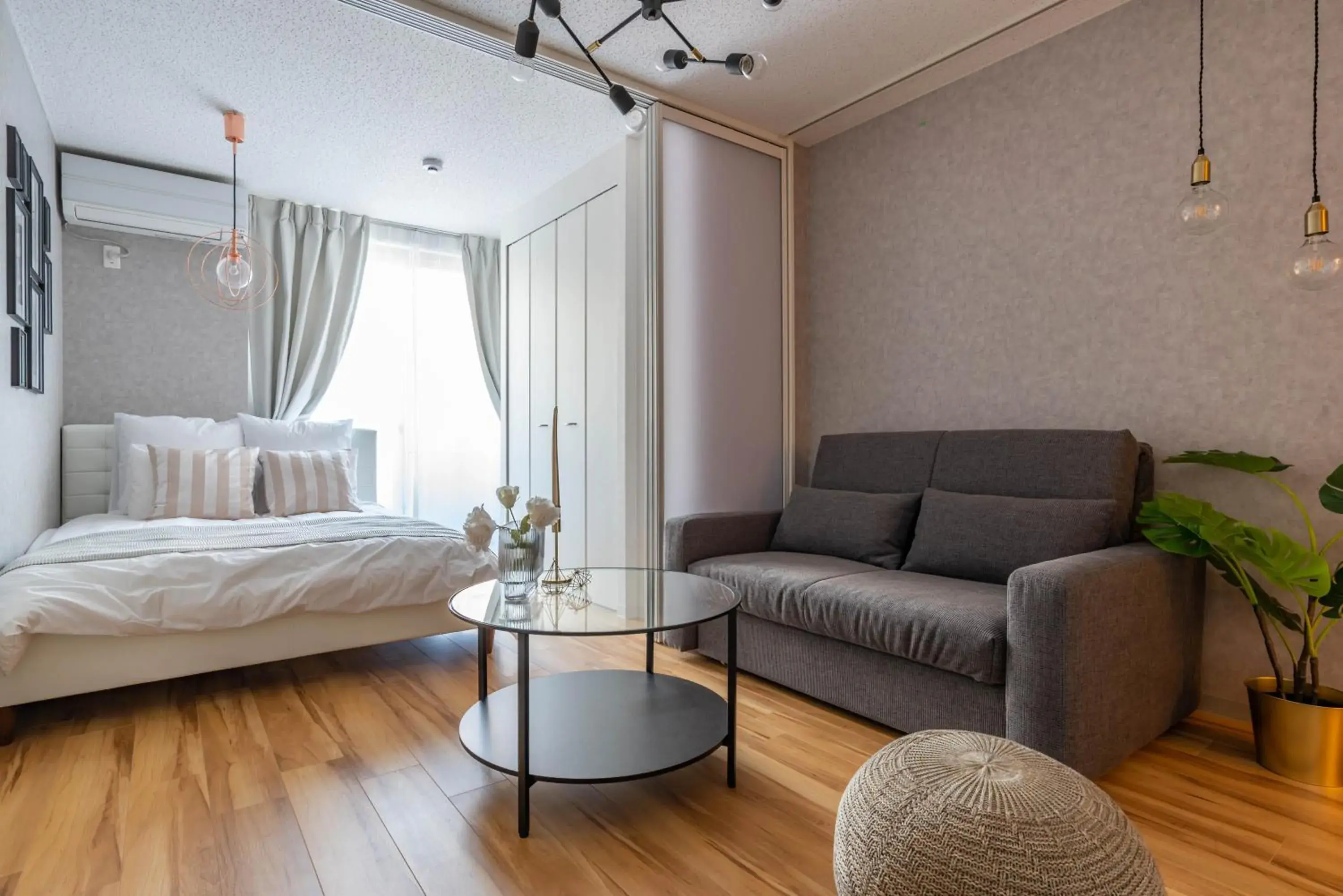 Living room, Bed in Exia Daikoku AFP Apartment Living room, Bed in Exia Daikoku AFP Apartment