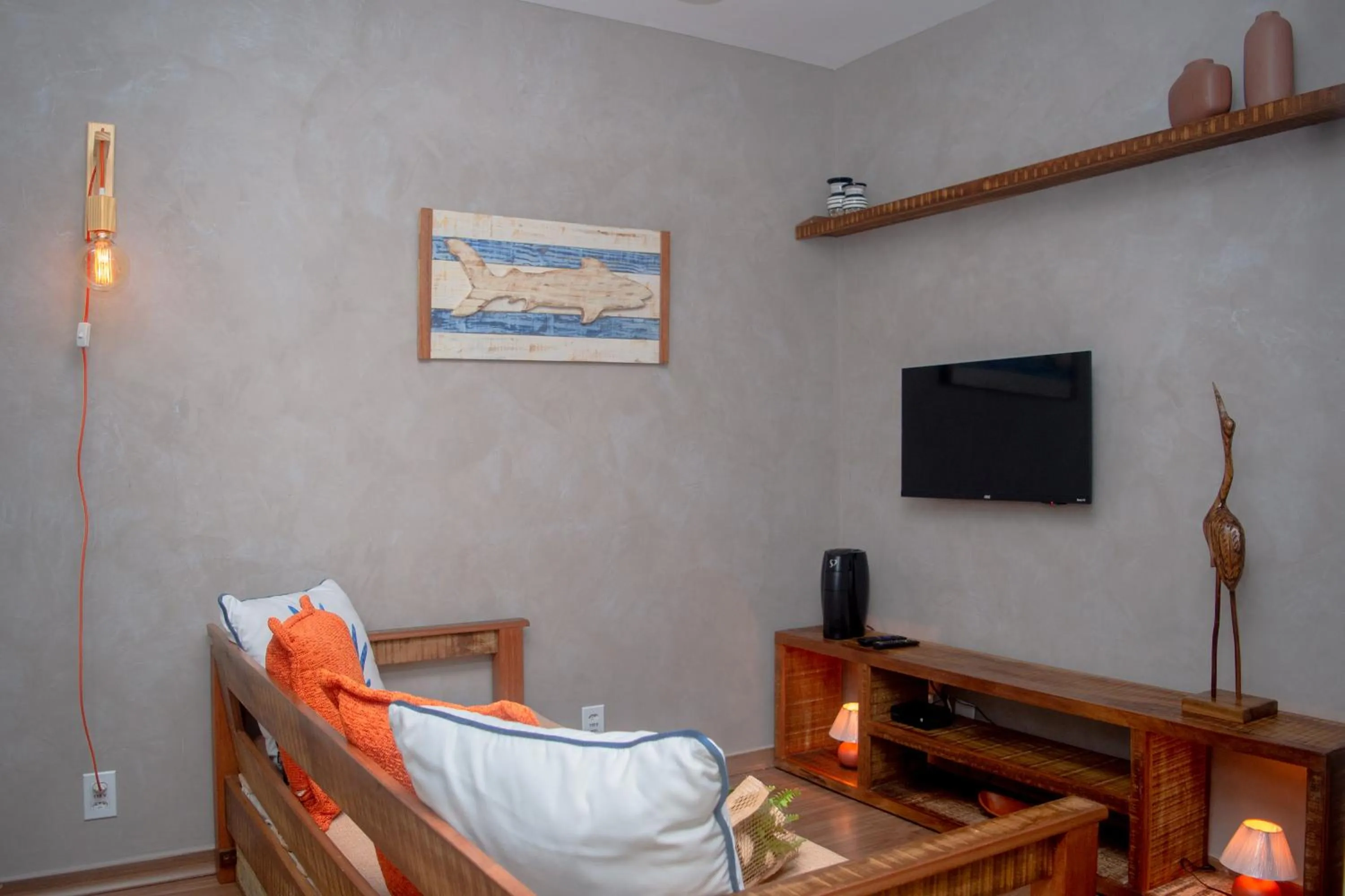 Communal lounge/ TV room, Bed in Villa Bella Ferradura