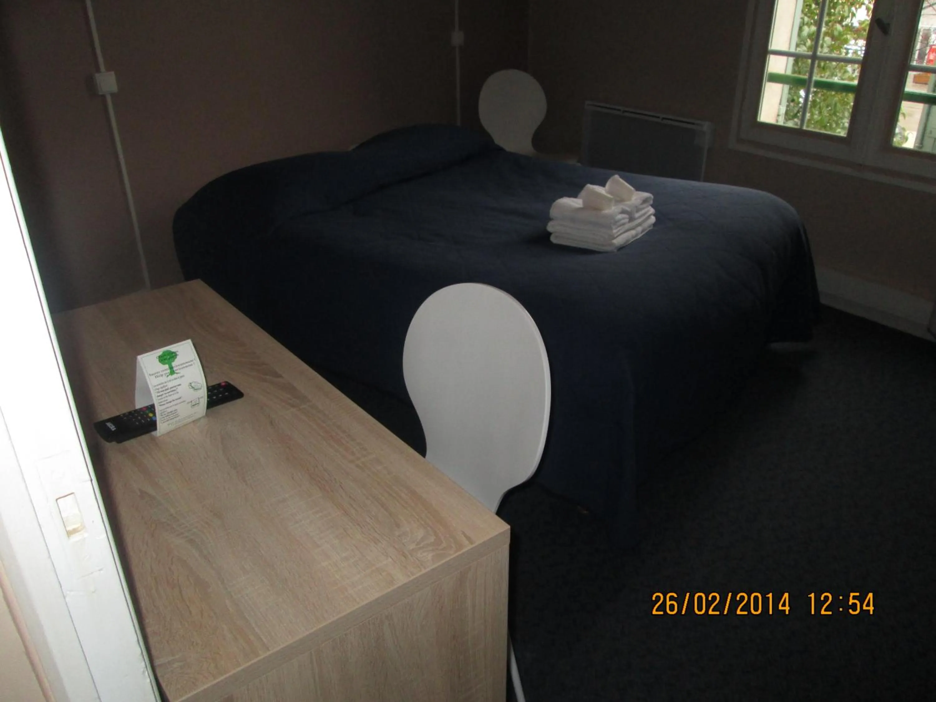 Bed in Hôtel-Restaurant Le Blueberry