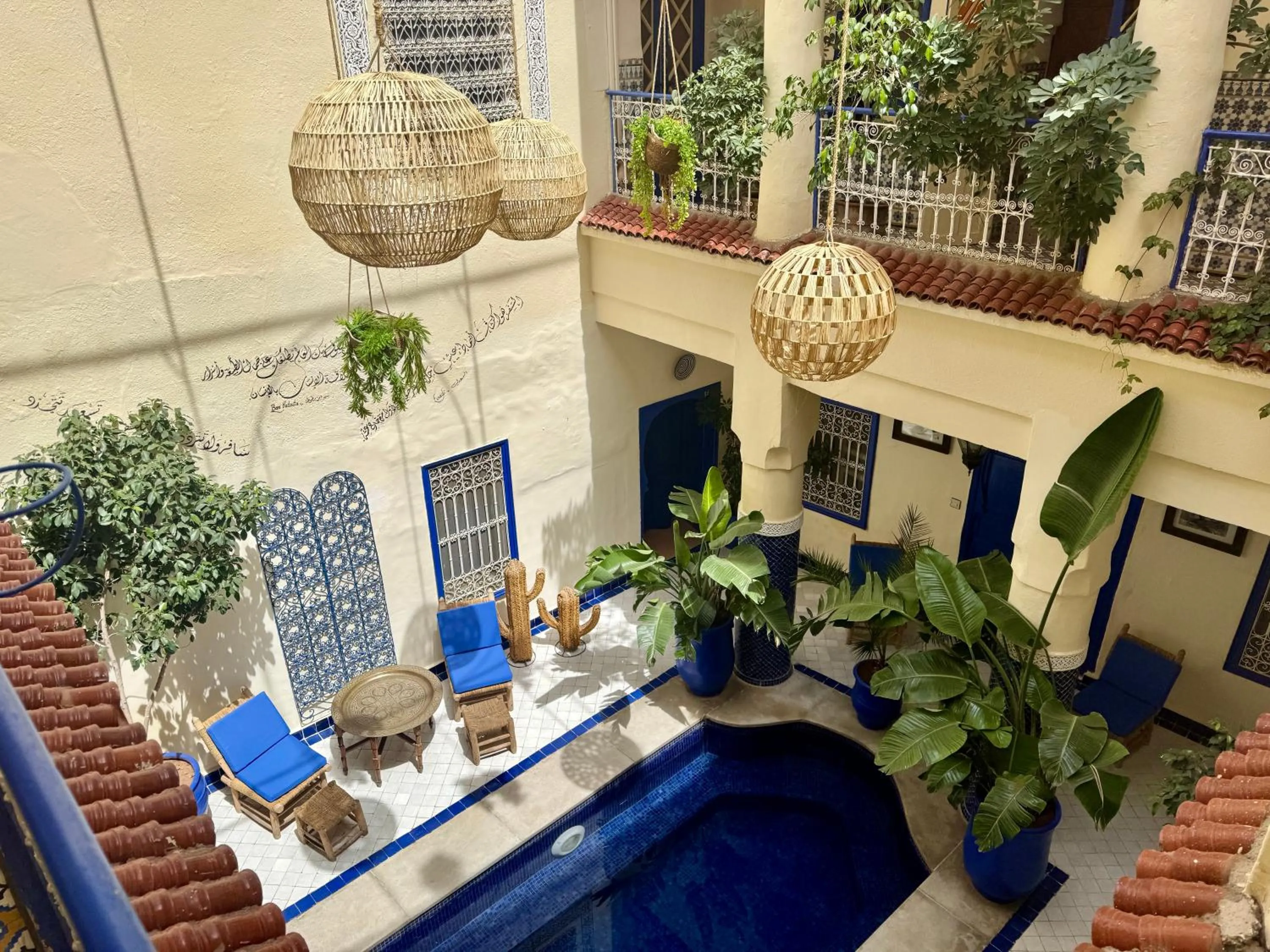 Pool view in Riad Hotel Sherazade