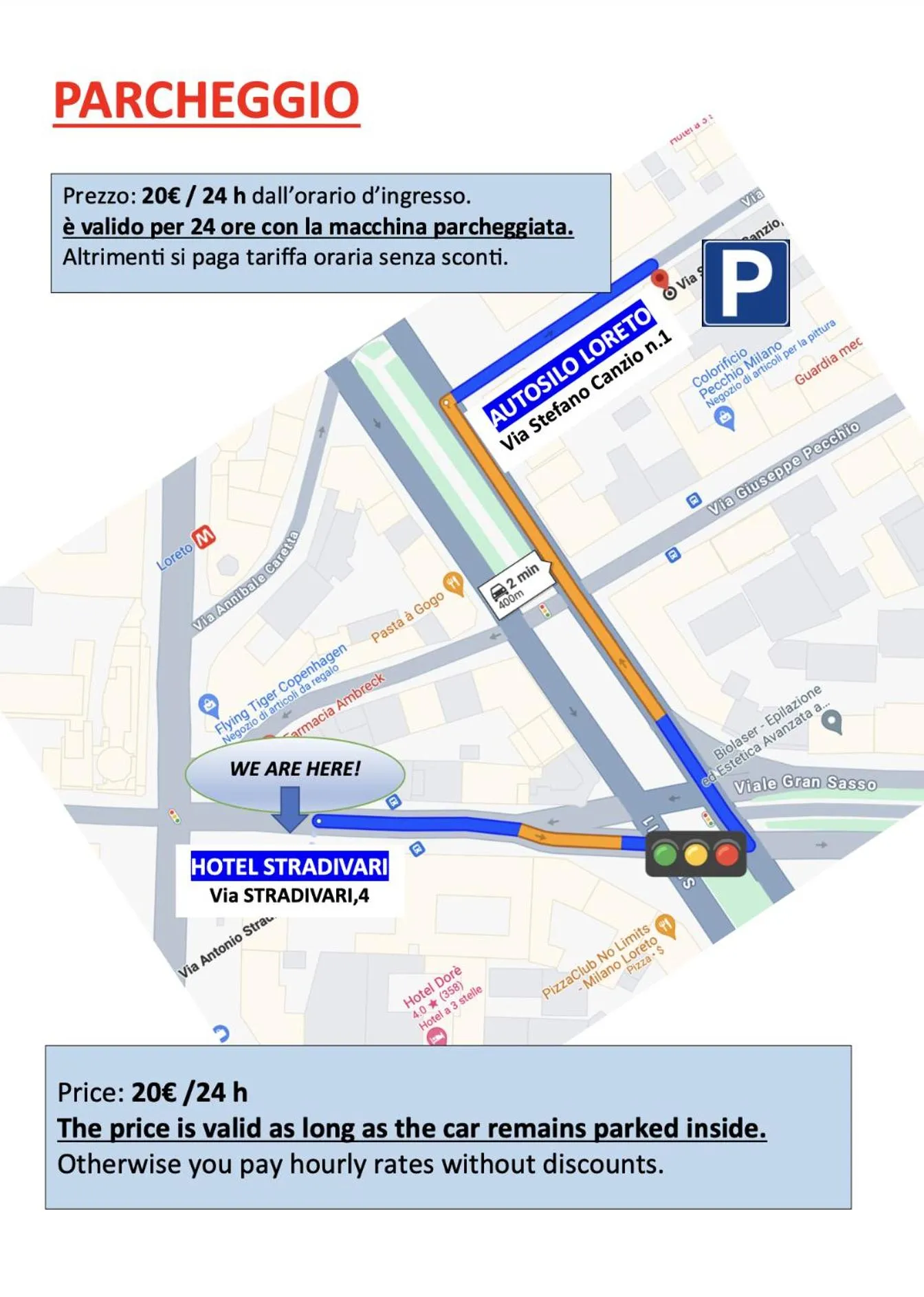 Parking in Hotel Stradivari